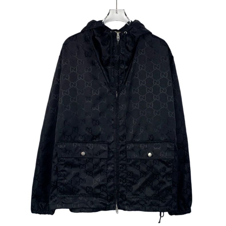 Gucci Gucci Dark blue logo jaccard full print hooded zipper jacke Size US XS / EU 42 / 0 - 1 Thumbnail