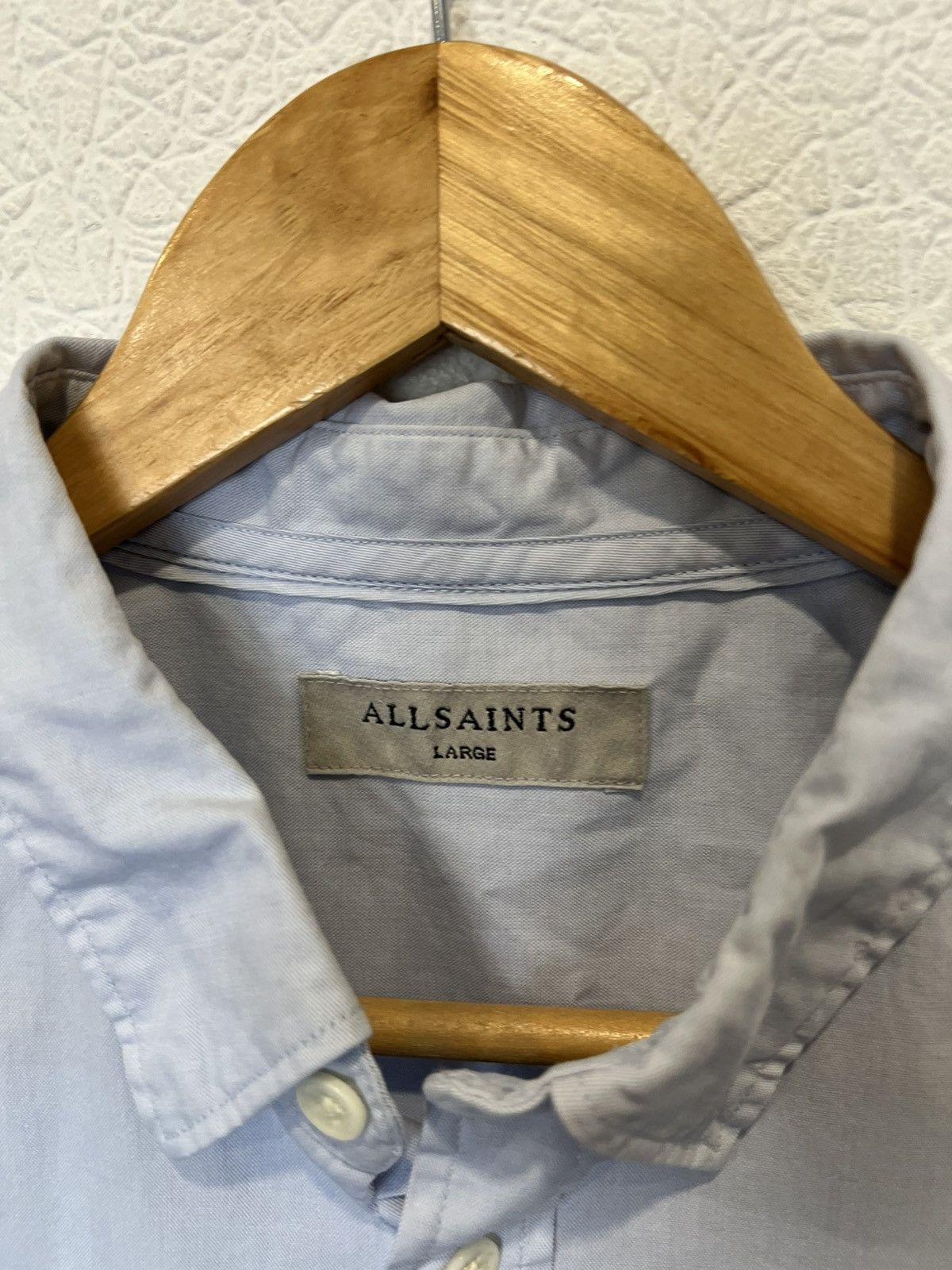 Allsaints Allsaints Blue Classic Shirt Size L / US 10 / IT 46 - 3 Thumbnail