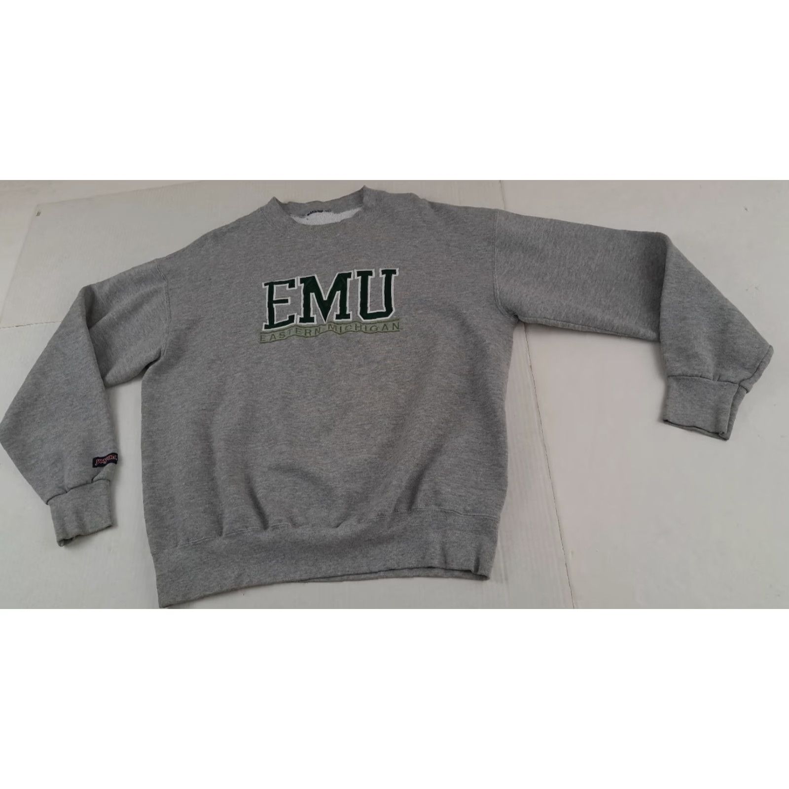 Jansport VINTAGE Eastern Michigan Eagles Embroidered Sweatshirt Large Jansport Gray Size US L / EU 52-54 / 3 - 4 Thumbnail