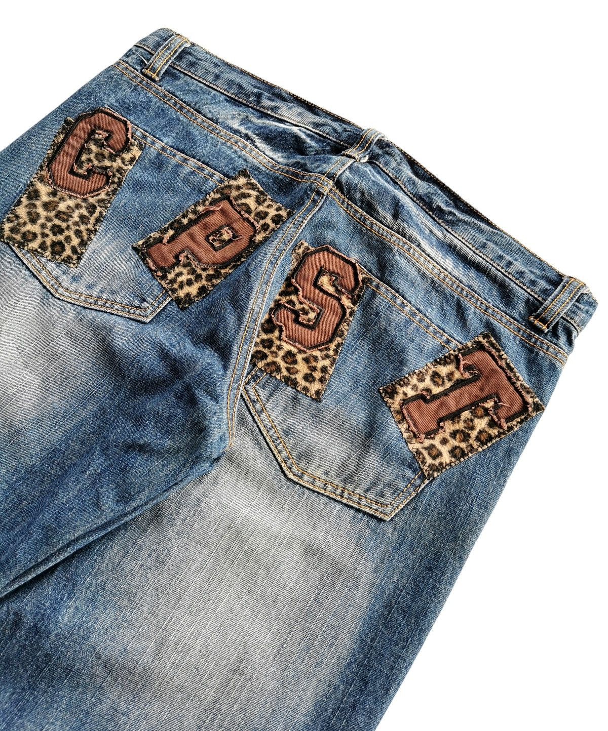 If Six Was Nine Chip Clip Distressed Jeans Size 34" / US 12 / IT 48 - 5 Thumbnail