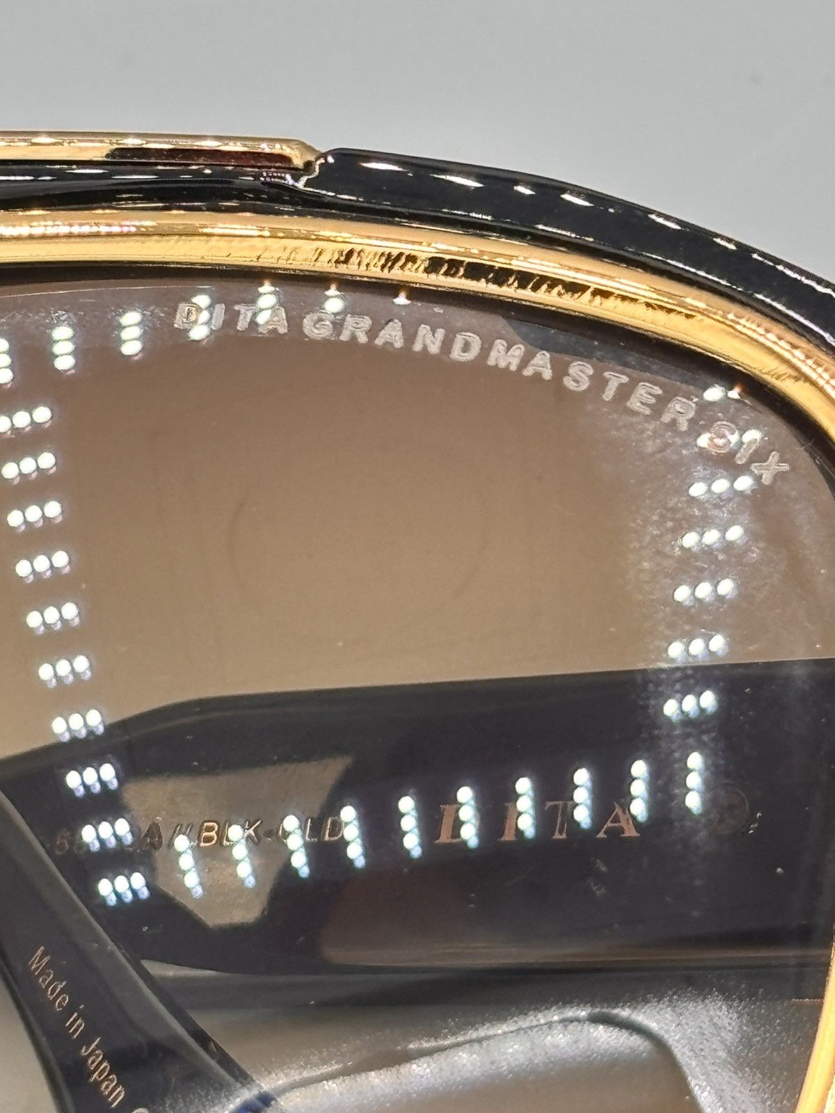 Dita DITA Grandmaster Six Black Gold Sunglasses Luxury Aviator Size ONE SIZE - 9 Thumbnail