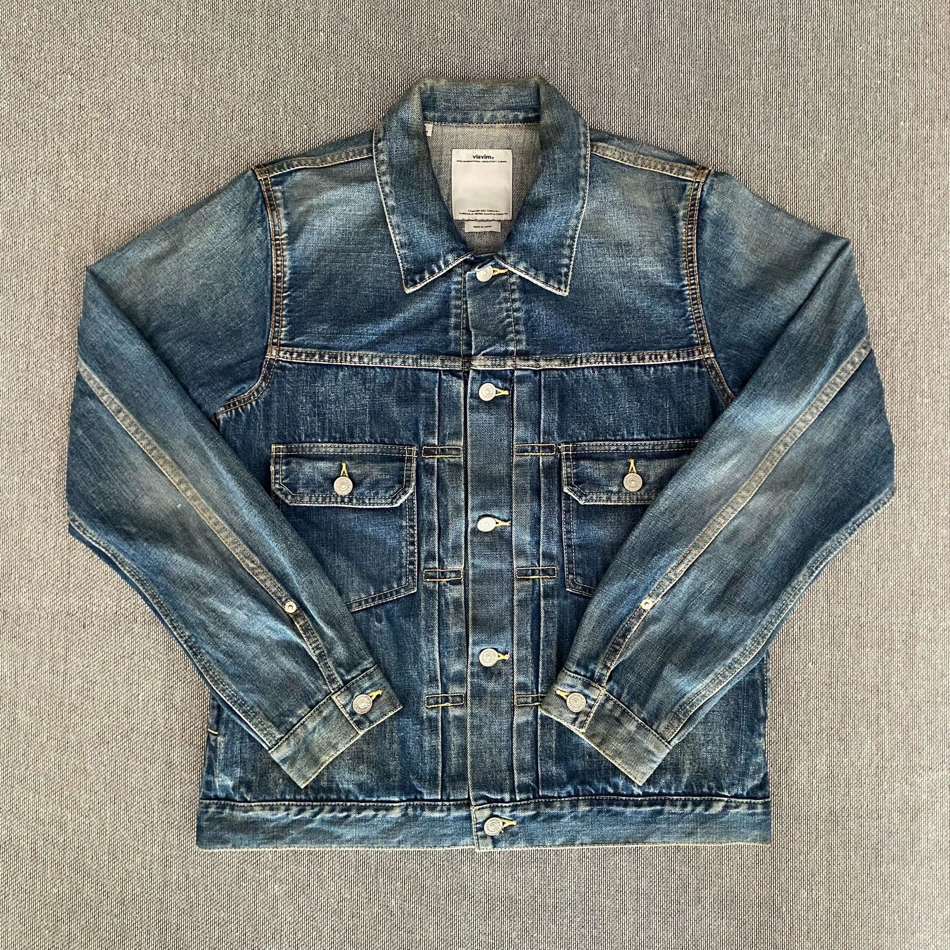 Visvim Visvim 101 Type 2 Damaged Denim Jacket 17aw Size US L / EU 52-54 / 3 - 1 Thumbnail