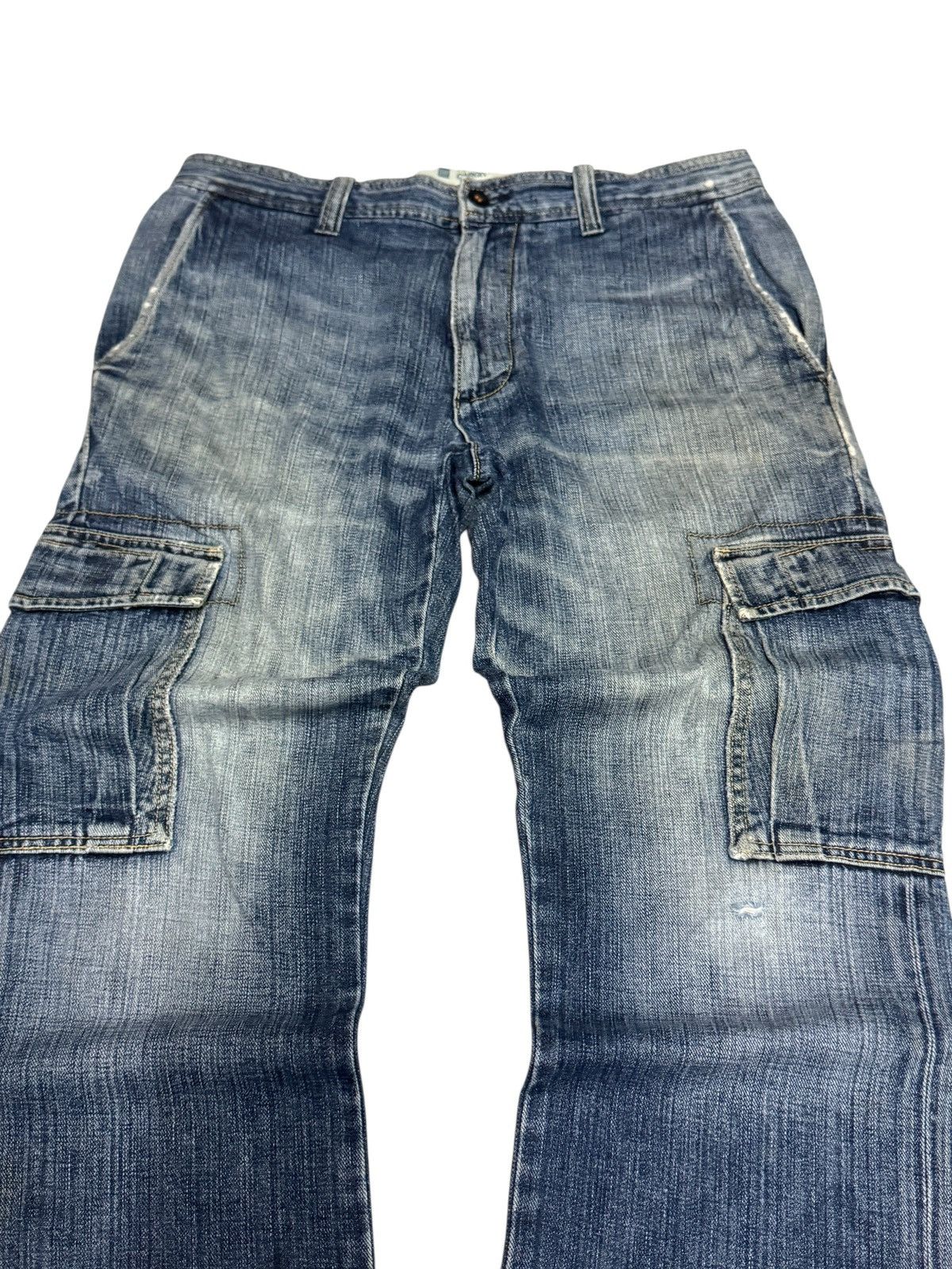 Gap Cargo GAP Multipocket Distressed Denim Pants Size US 33 - 3 Thumbnail