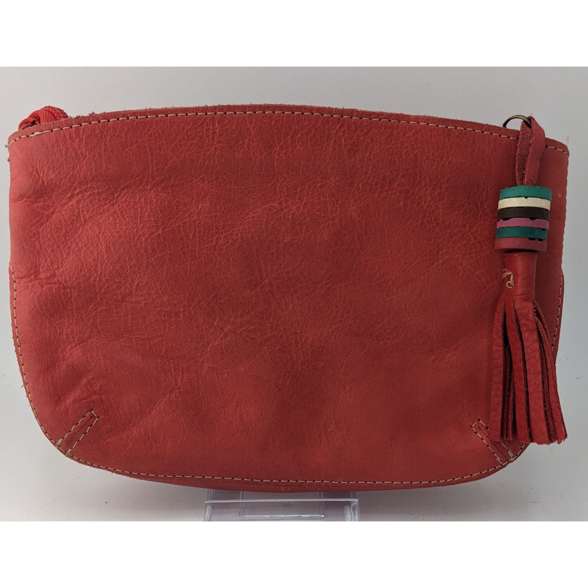 Other Vintage Velez Red Leather Wristlet With Braided Trim & Tasse Size ONE SIZE - 5 Thumbnail
