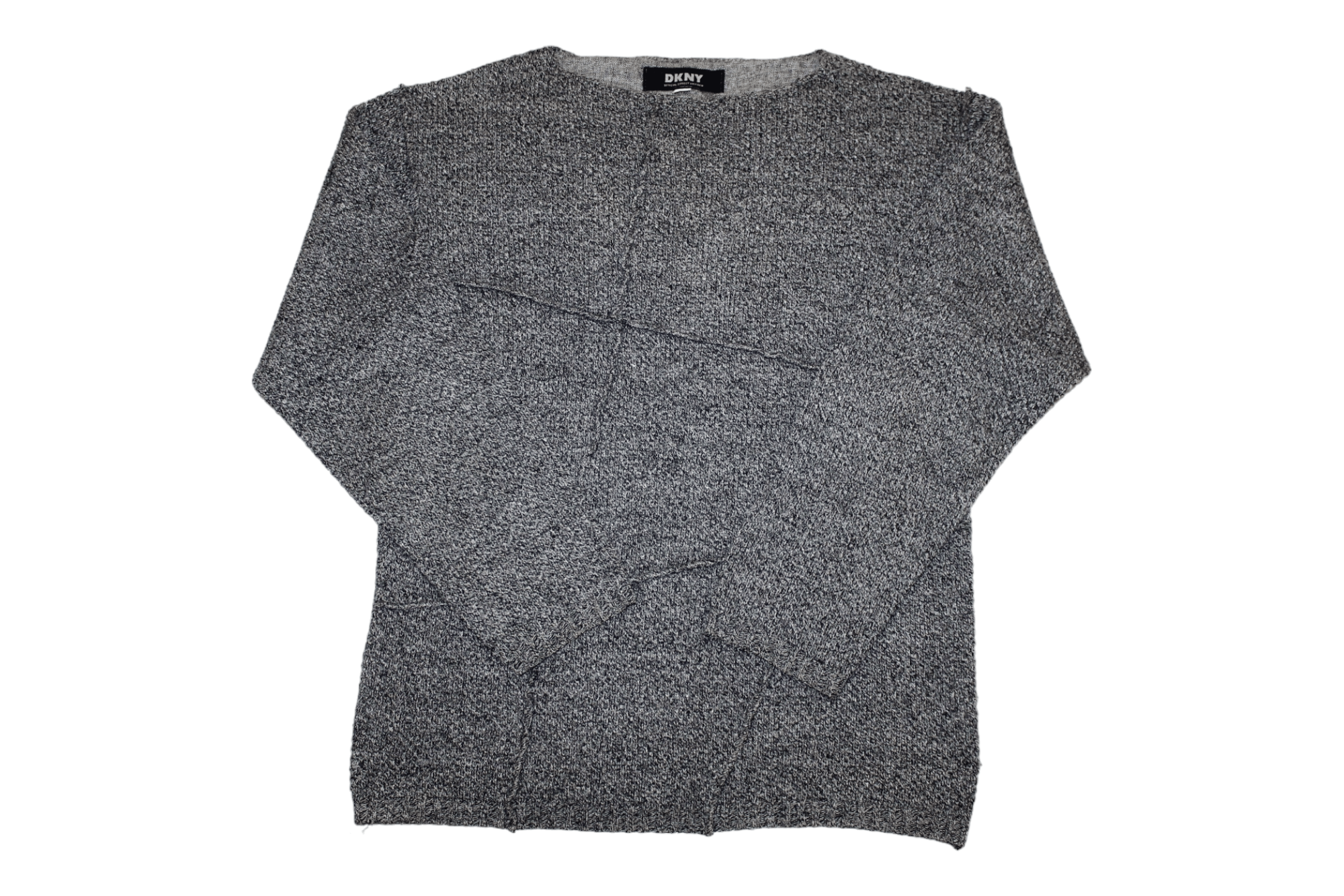 DKNY RARE🔥USA DKNY Official Street Uniform Raw Cut Knit Sweater Size US S / EU 44-46 / 1 - 1 Thumbnail