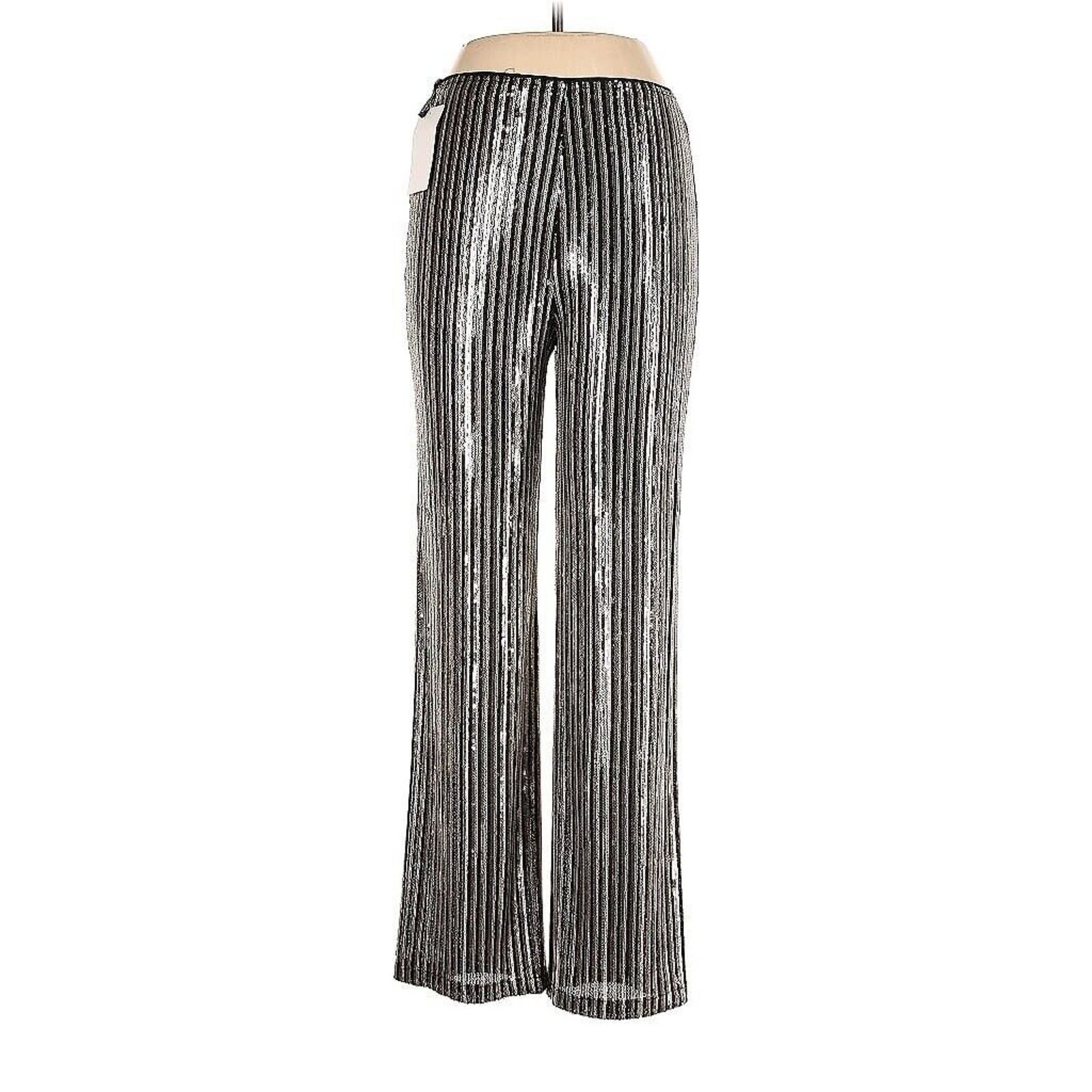 Free People Jovanna London X Free People Sequin Tank Pants Set Silver 6 Size M / US 6-8 / IT 42-44 - 2 Thumbnail