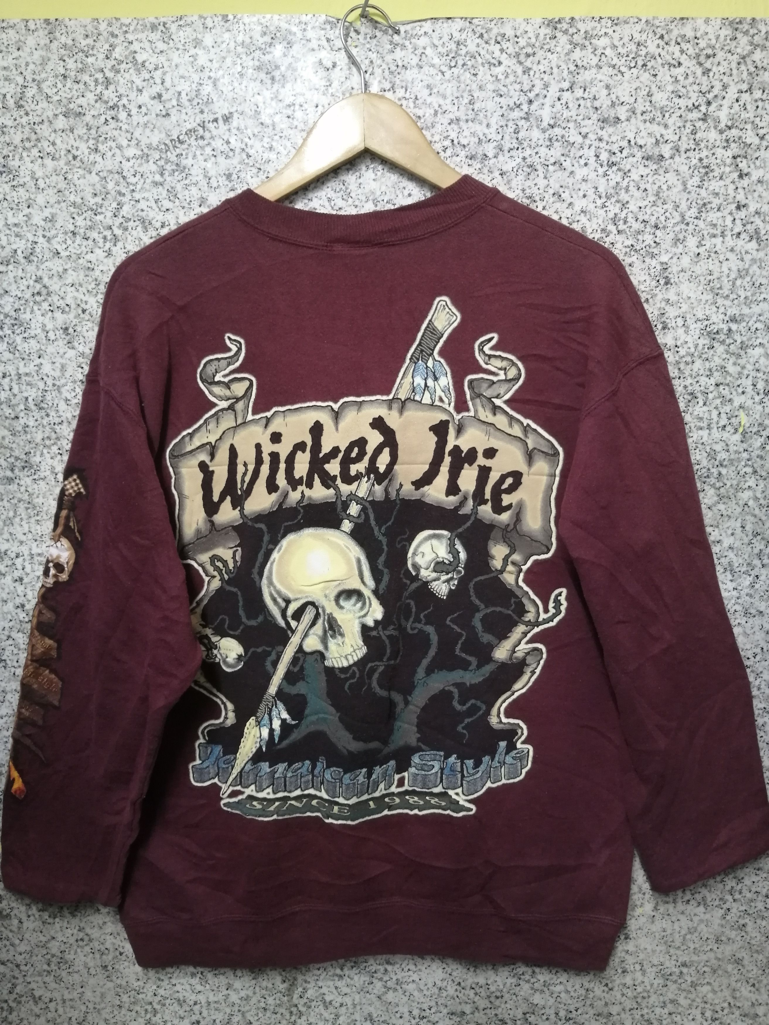 Vintage Thrashed Sun Faded Wicked irie Distressed Grunge Band Size US M / EU 48-50 / 2 - 2 Thumbnail