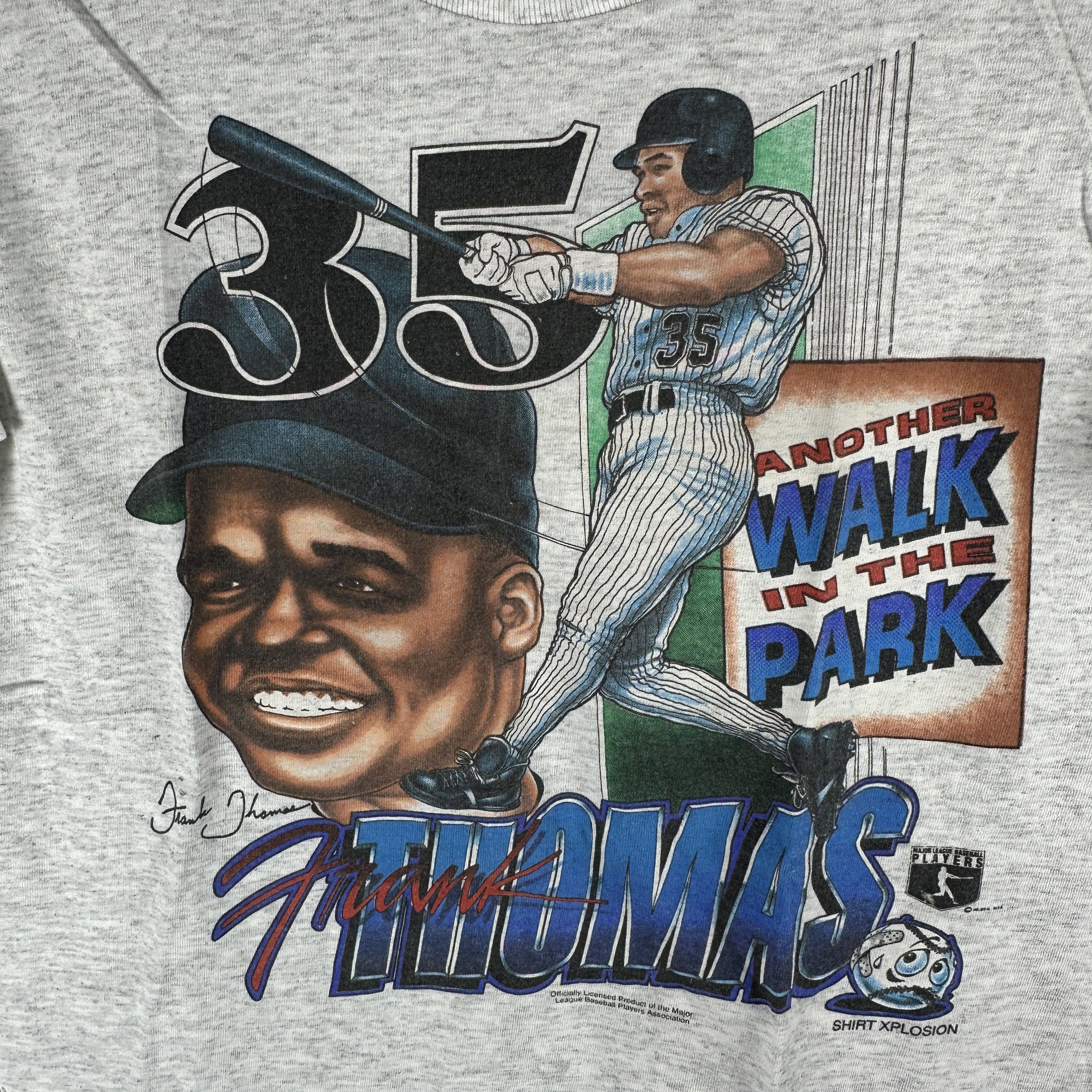 Vintage 90s Frank Thomas Chicago White Sox MLB Caricature T-Shirt Size US M / EU 48-50 / 2 - 2 Thumbnail