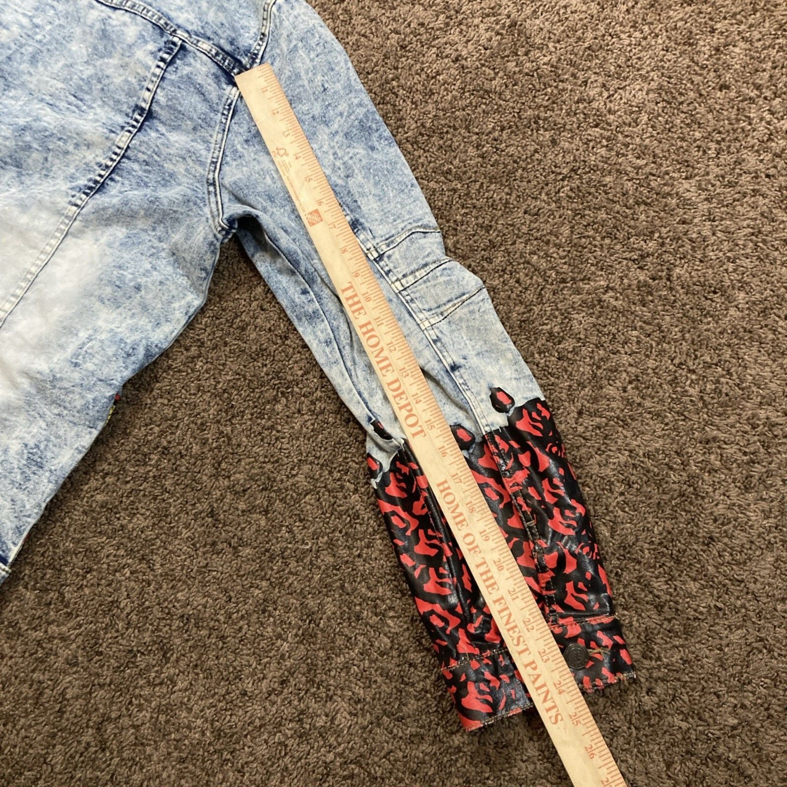 Reason Reason Denim Jean Jacket Grunge Skull Painted Roses Mens XL Size US XL / EU 56 / 4 - 5 Thumbnail