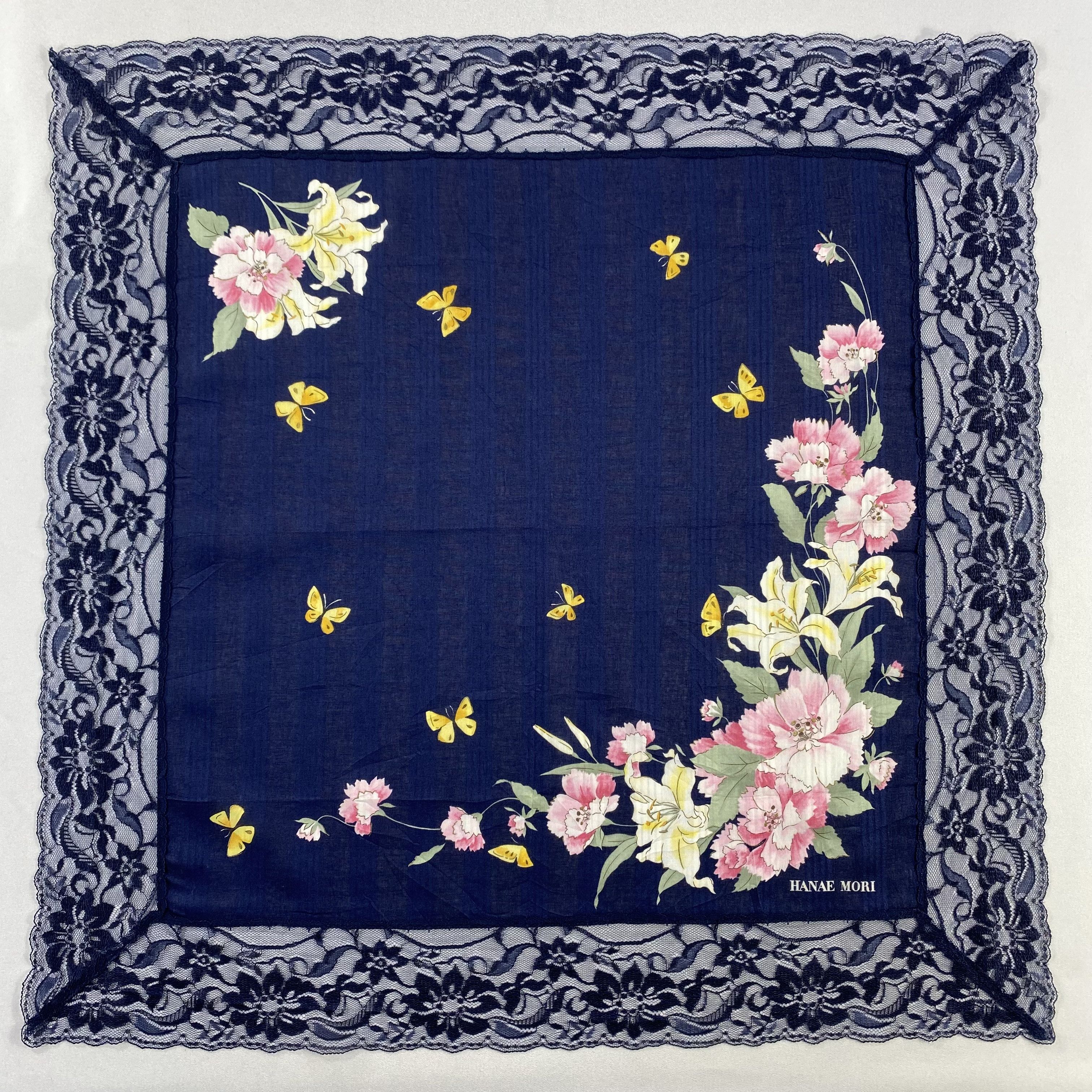 Hanae Mori × Vintage Hanae Mori Handkerchief / Neckerchief / Bandana-P586 Size ONE SIZE - 1 Thumbnail