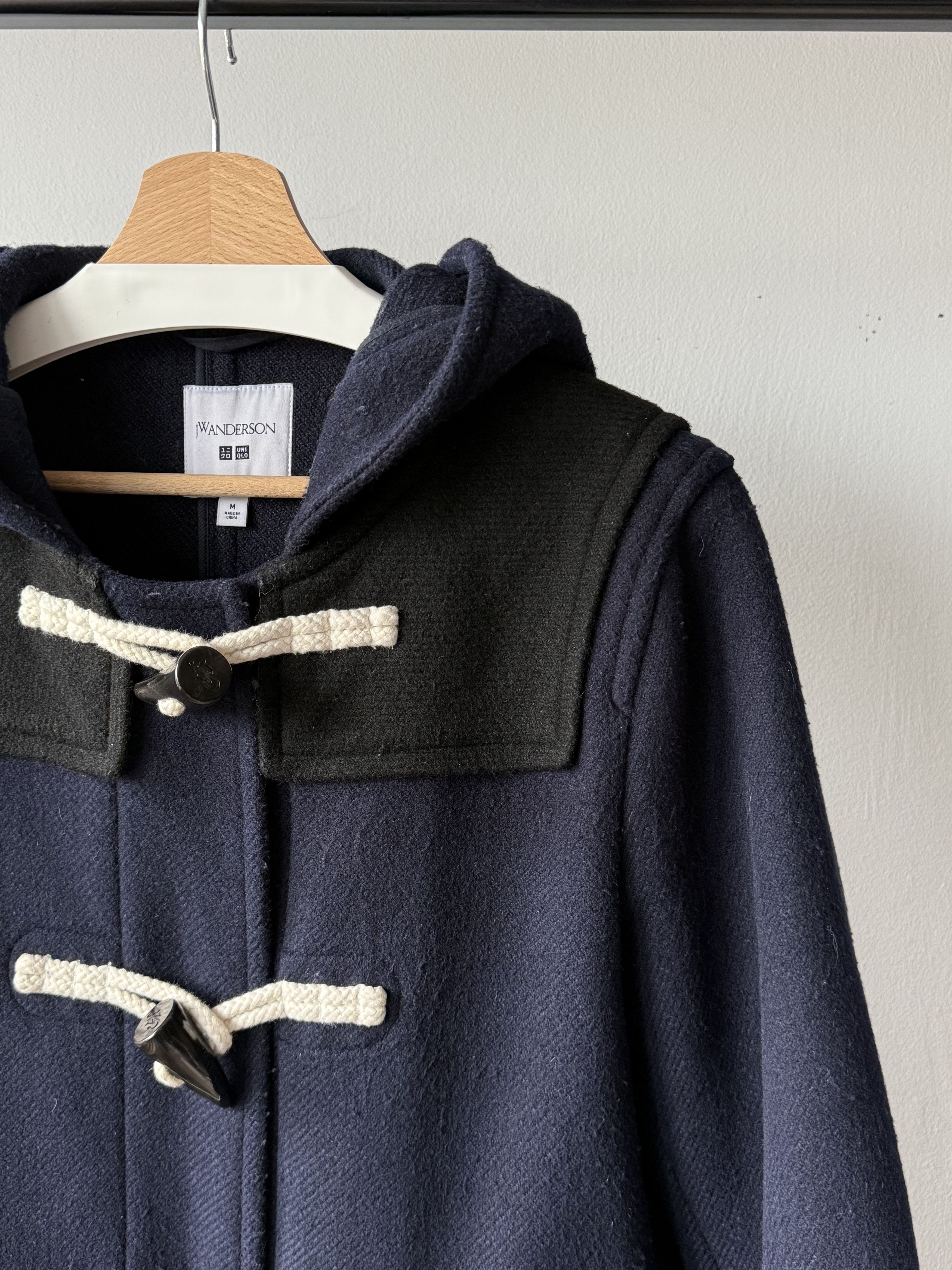 JW Anderson × Uniqlo 2017 J.W. Anderson x Uniqlo Blue Wool Hooded Duffle Coat Size M / US 6-8 / IT 42-44 - 7 Thumbnail