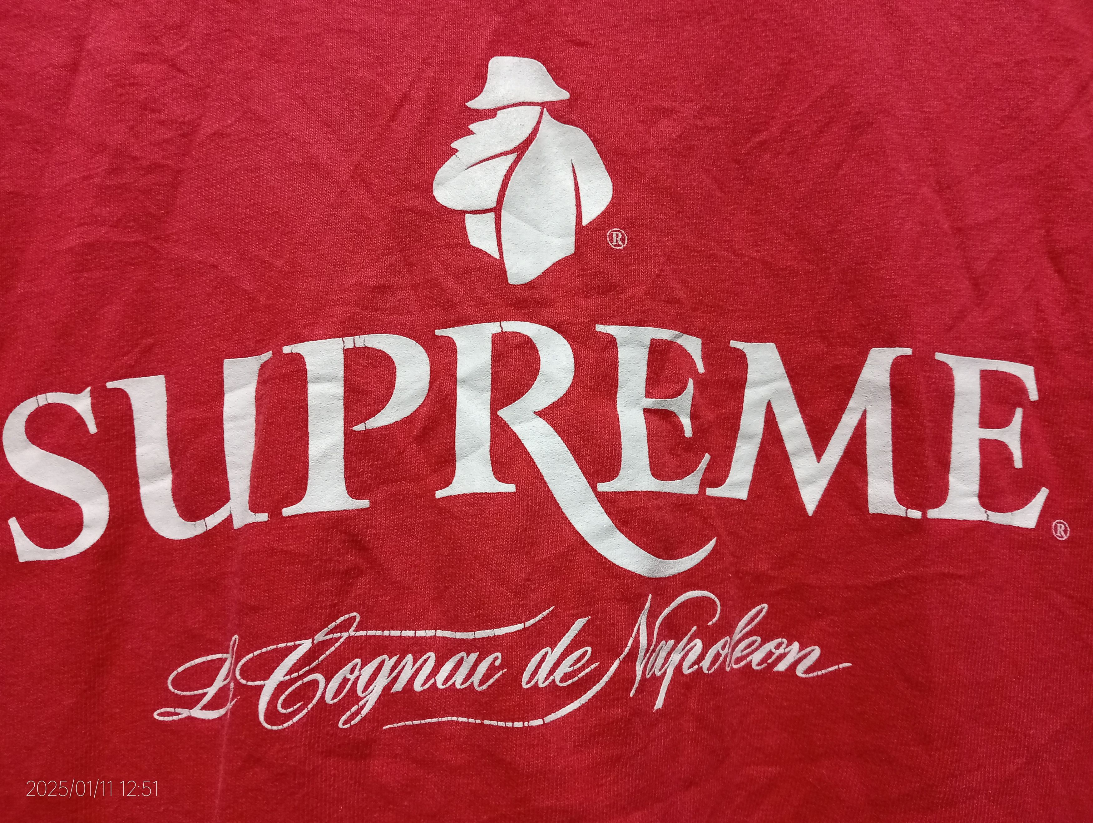 Supreme Vintage Supreme Le Cognac de Napolean Sunfaded Tee USA Size US M / EU 48-50 / 2 - 8 Thumbnail