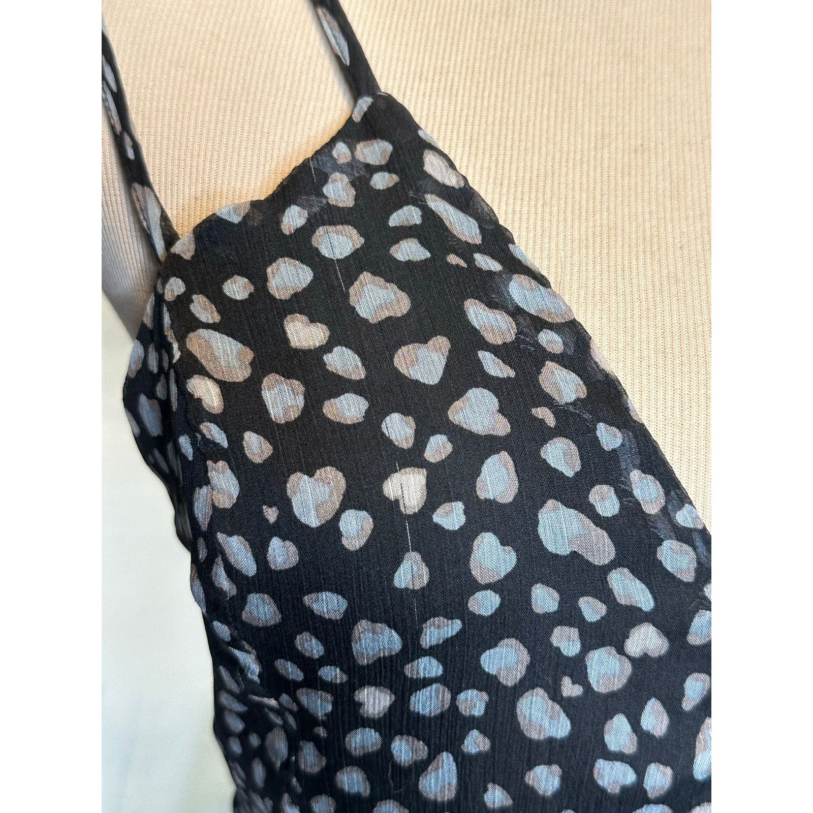 Anthropologie Le Lis black gray print ruffled romper size Large Size L / US 10 / IT 46 - 8 Thumbnail