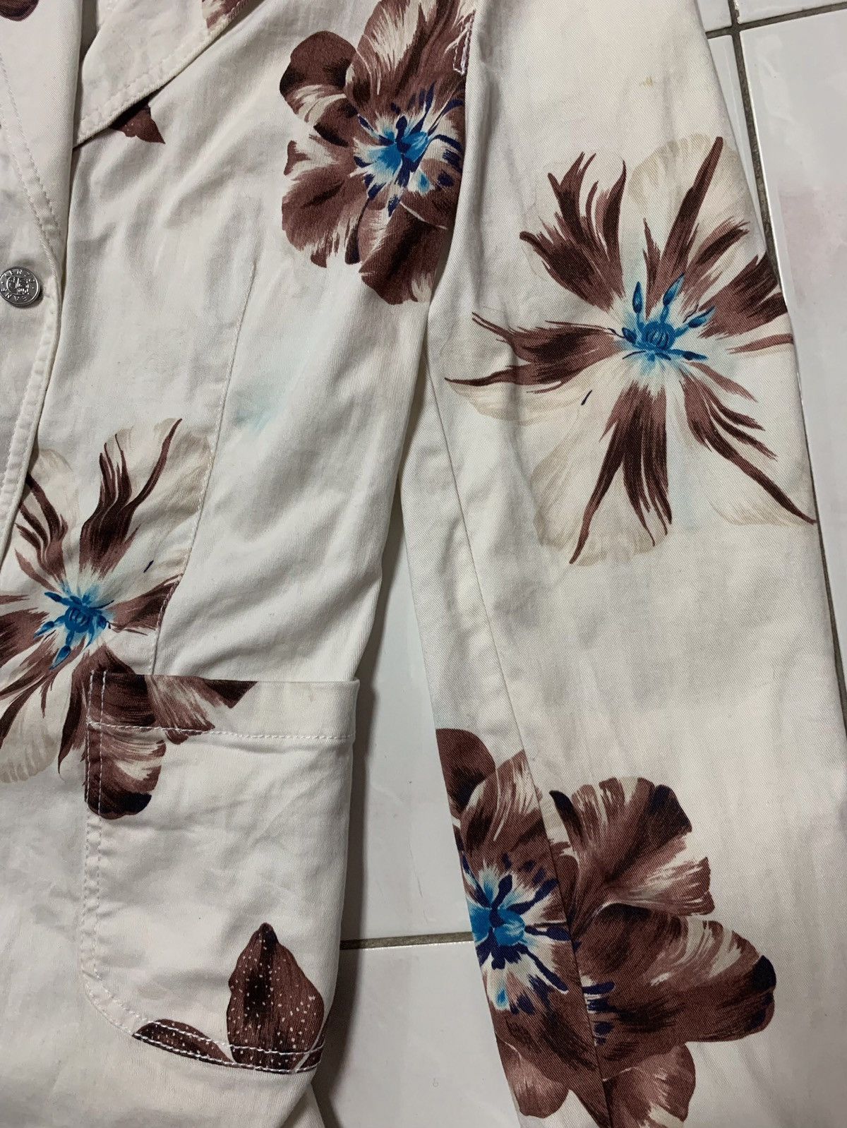 Kenzo × Vintage STEAL💥 VTG Kenzo Floral Art Blazer for Women Size M / US 6-8 / IT 42-44 - 13 Thumbnail