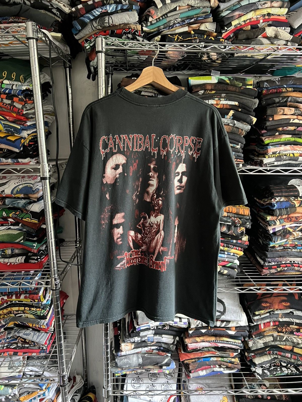 Band Tees 2004 Cannibal Corpse The Wretched Spawn Embroidered Metal Size US XL / EU 56 / 4 - 2 Thumbnail