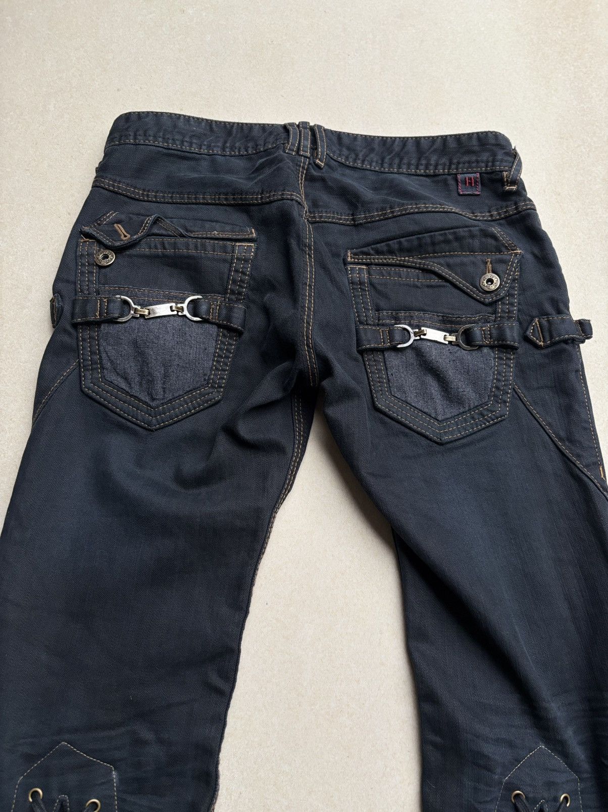 Japanese Brand HIDEAWAYS lace-up flare jeans Size US 29 - 8 Thumbnail