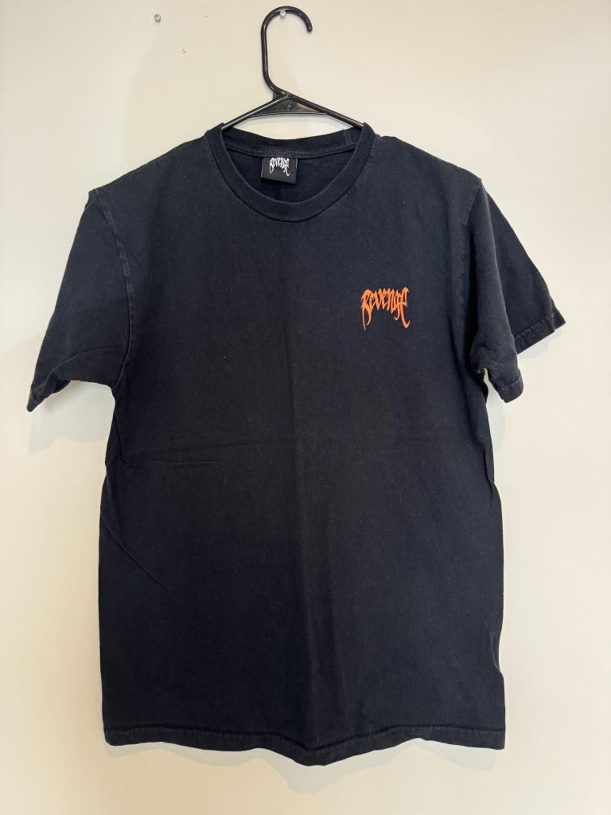 Revenge Revenge Black T-Shirt with Orange Logo Size US M / EU 48-50 / 2 - 1 Thumbnail