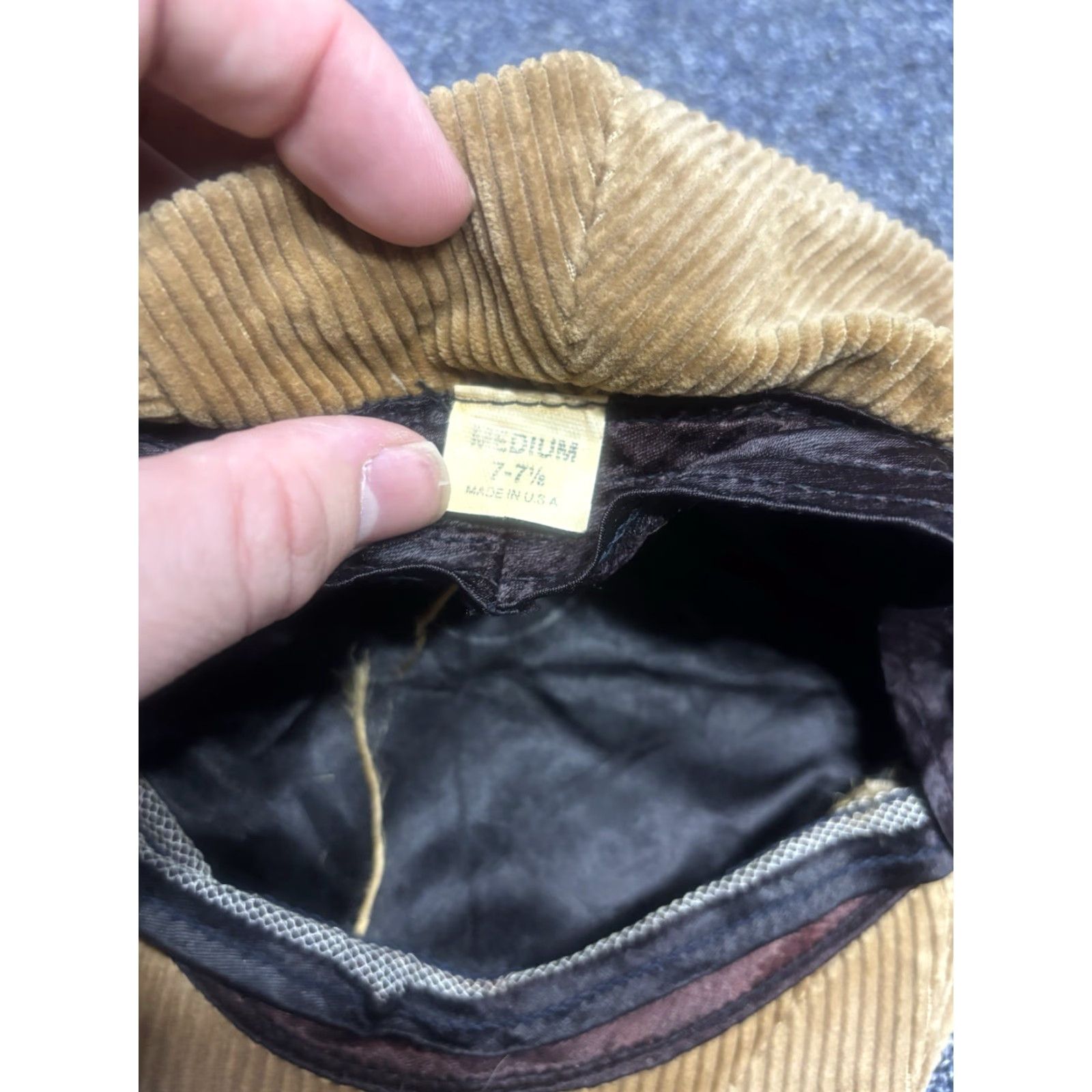 Vintage VINTAGE Country Gentleman Cap Newsboy Corduroy Brown Made In USA Mens 7 Size ONE SIZE - 3 Thumbnail