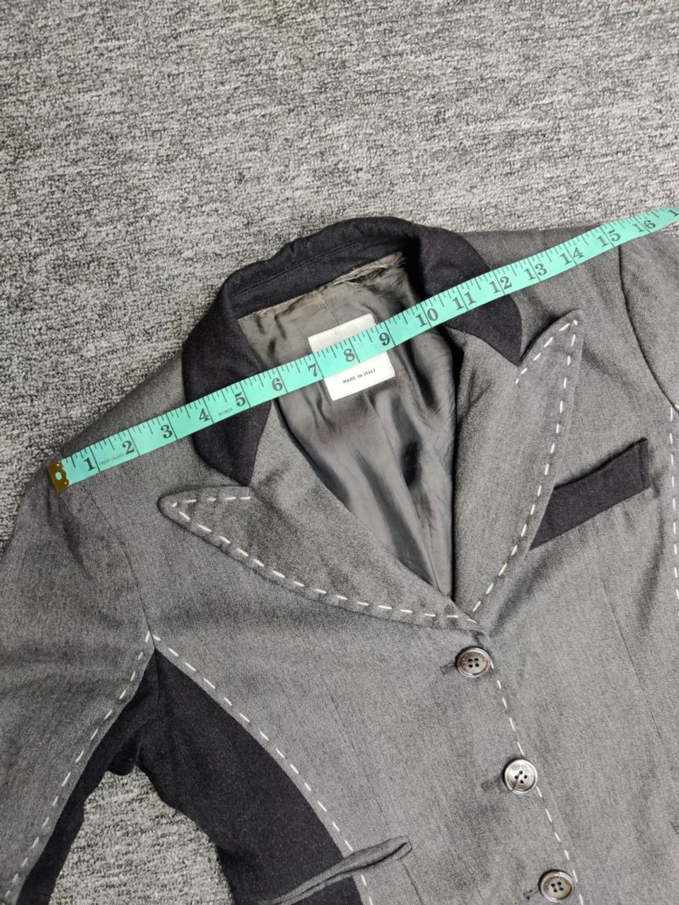 Moschino Moschino Cheapandic Wool Stitch Single Breasted Blazer Size US S / EU 44-46 / 1 - 18 Thumbnail