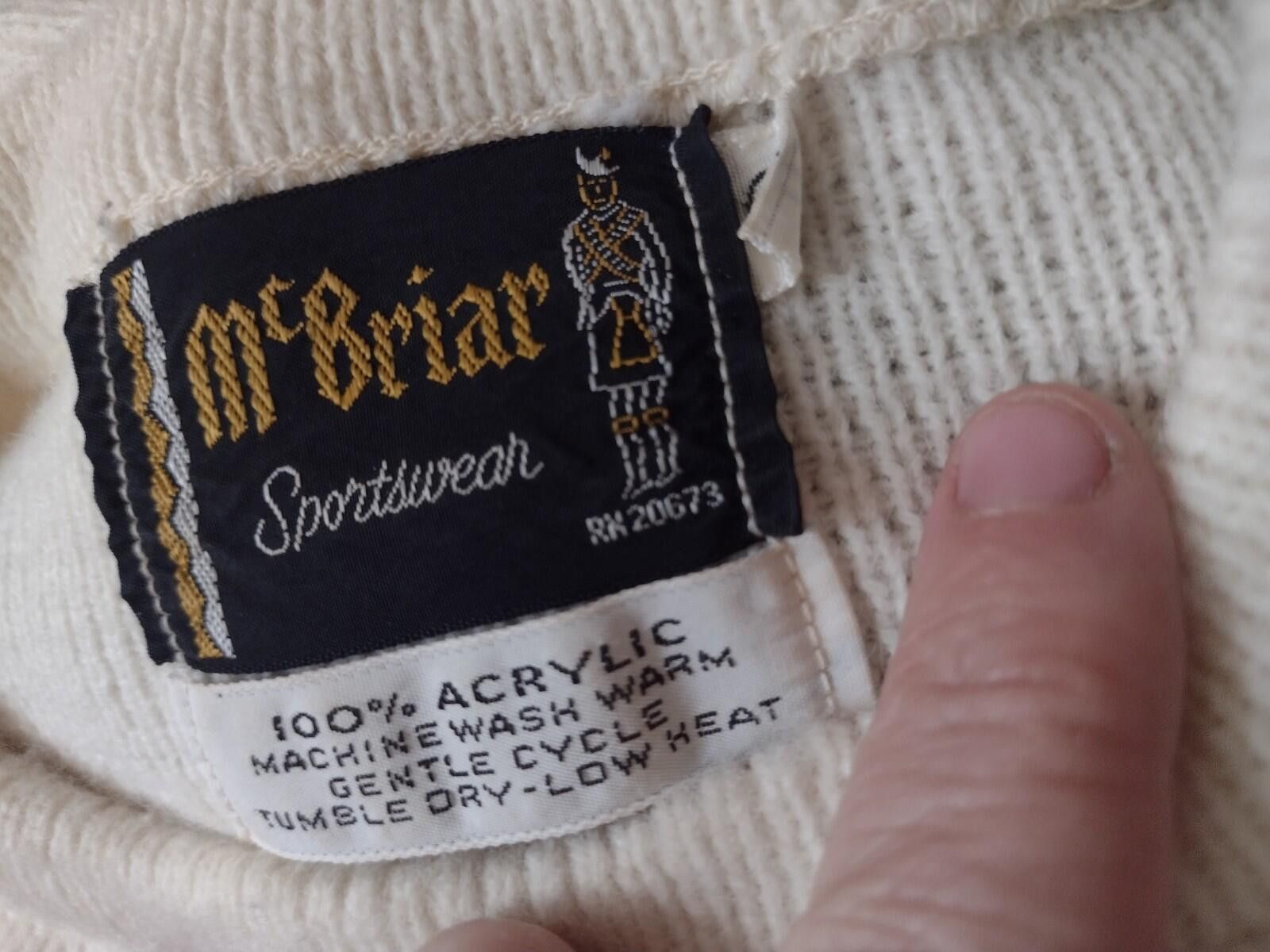 Other 80s McBriar Fair Isle Sweater M Cream Rust Green Nordic Knit Size US M / EU 48-50 / 2 - 11 Thumbnail