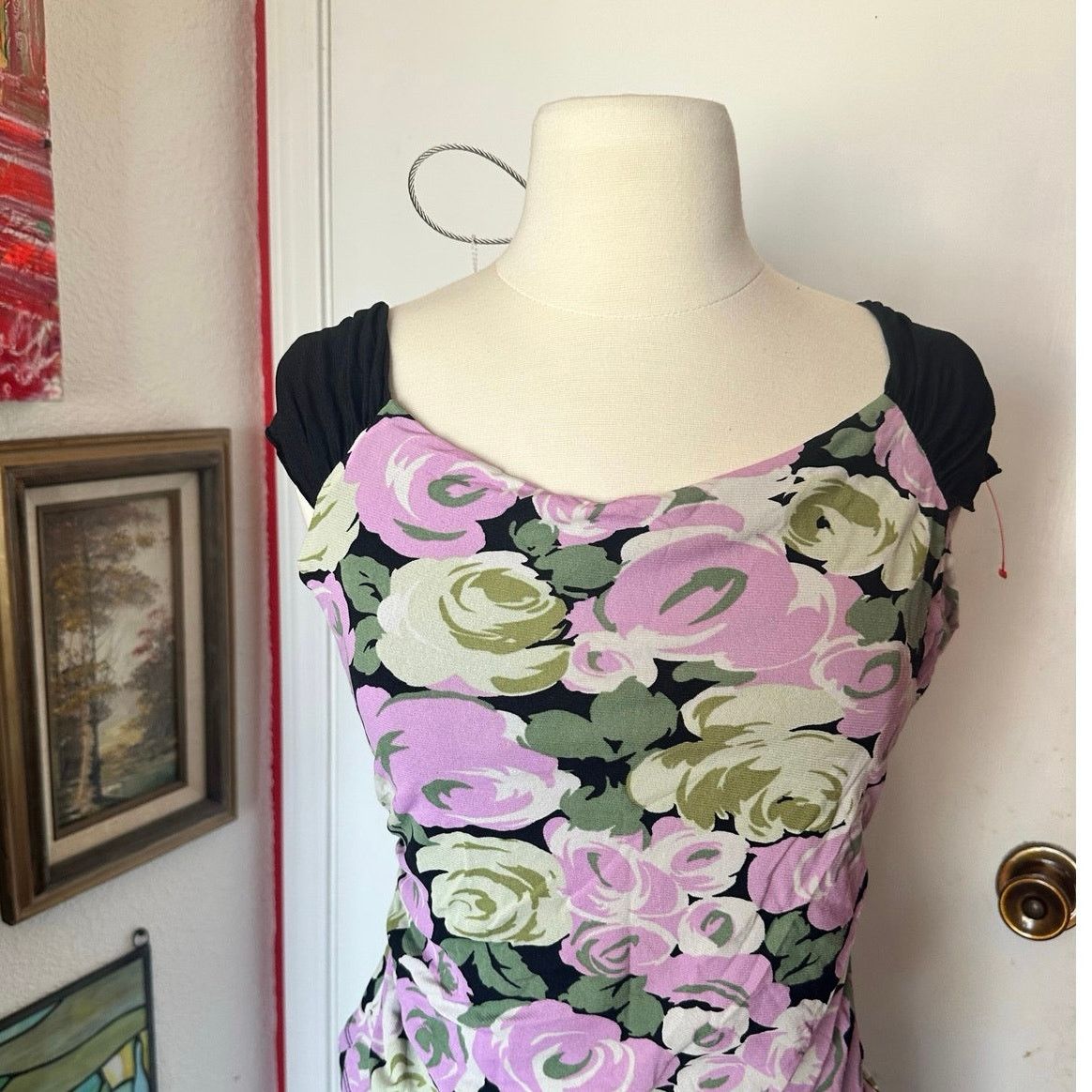 Other INC international concepts purple and green floral shirt Size M / US 6-8 / IT 42-44 - 2 Thumbnail
