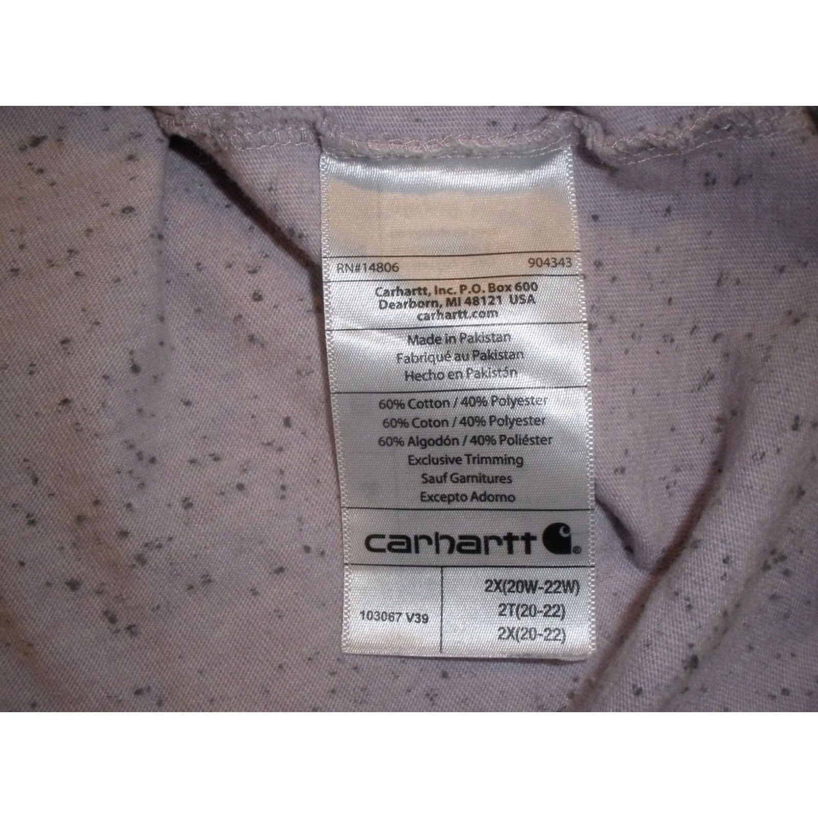 Carhartt VINTAGE Carhartt Women's Plus 2X Loose Fit Crew Neck Short Sleeve Pocket T-Shirt 103067 Light Pink Mens Womens Girls Boys Size XXL / US 16-18 / IT 52-54 - 5 Thumbnail