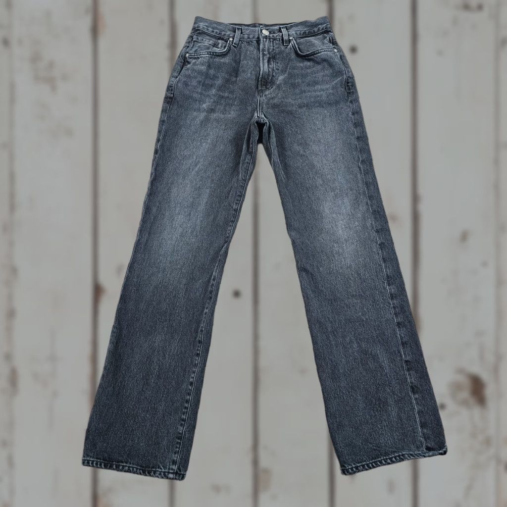 GOLDSIGN VINTAGE Goldsign Womens Jeans 26 Black Straight High Rise Cotton Denim 25x30 Size 26" / US 2 / IT 38 - 1 Thumbnail