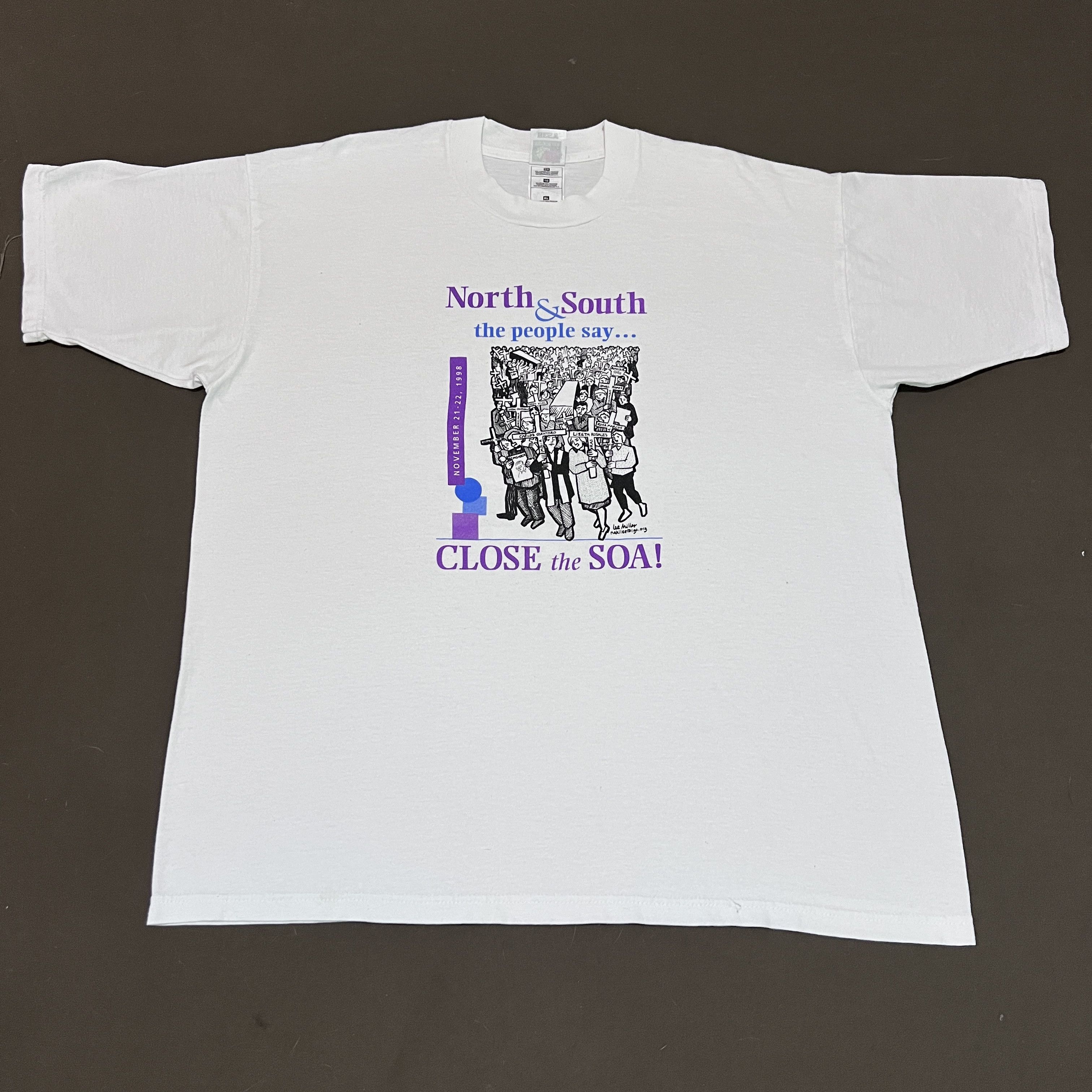 Other Rare Vintage 90s Close the SOA! Tee XL Justice Activist Size US XL / EU 56 / 4 - 4 Thumbnail