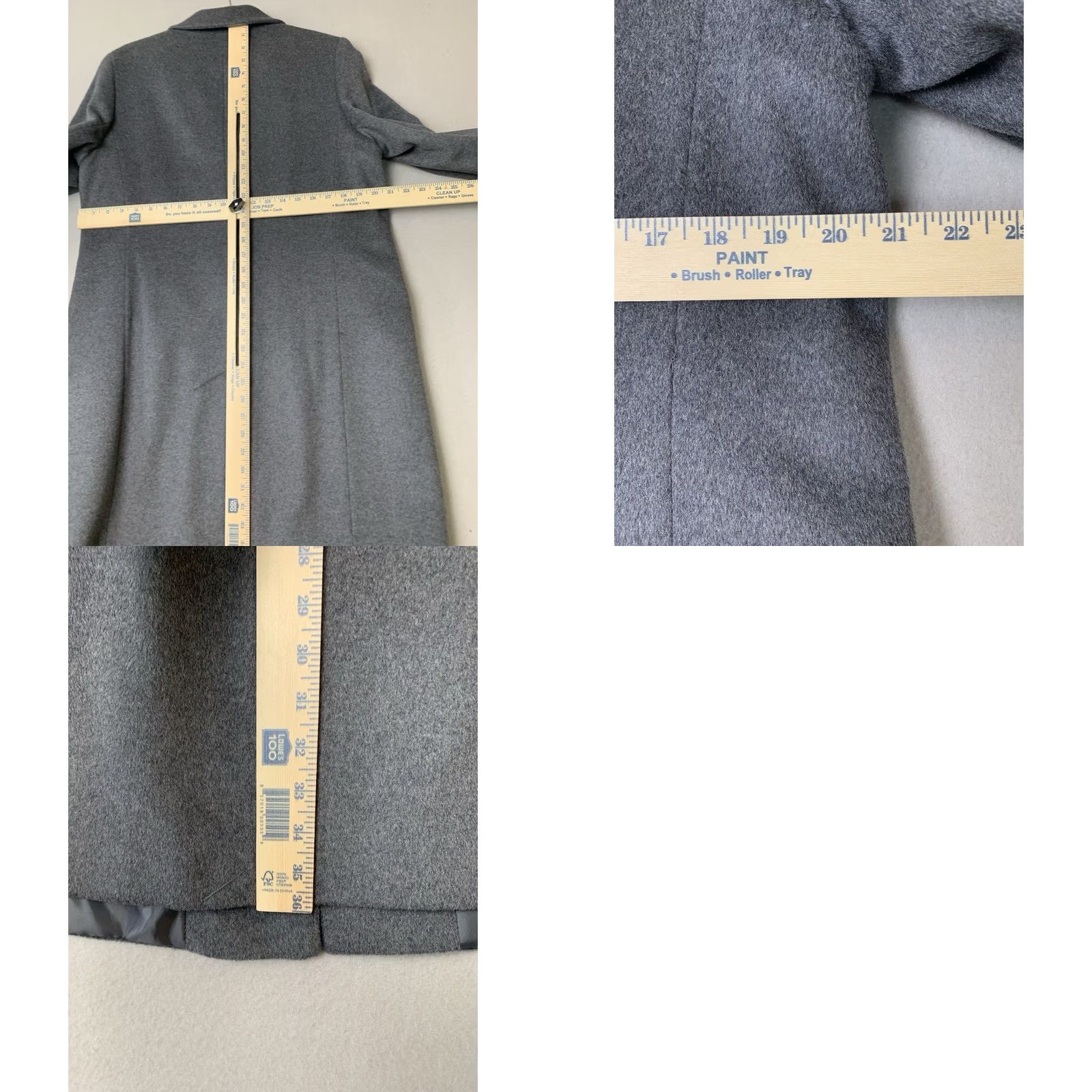 Ralph Lauren Lauren Ralph Coat Womens 14 Gray Reefer Wool Blend Office Siren NWT Size XL / US 12-14 / IT 48-50 - 8 Thumbnail