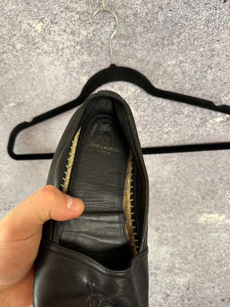 Saint Laurent Paris YSL Black Yves Saint Laurent Monogram Espadrille 37 sz Size US 7 / IT 37 - 11 Thumbnail