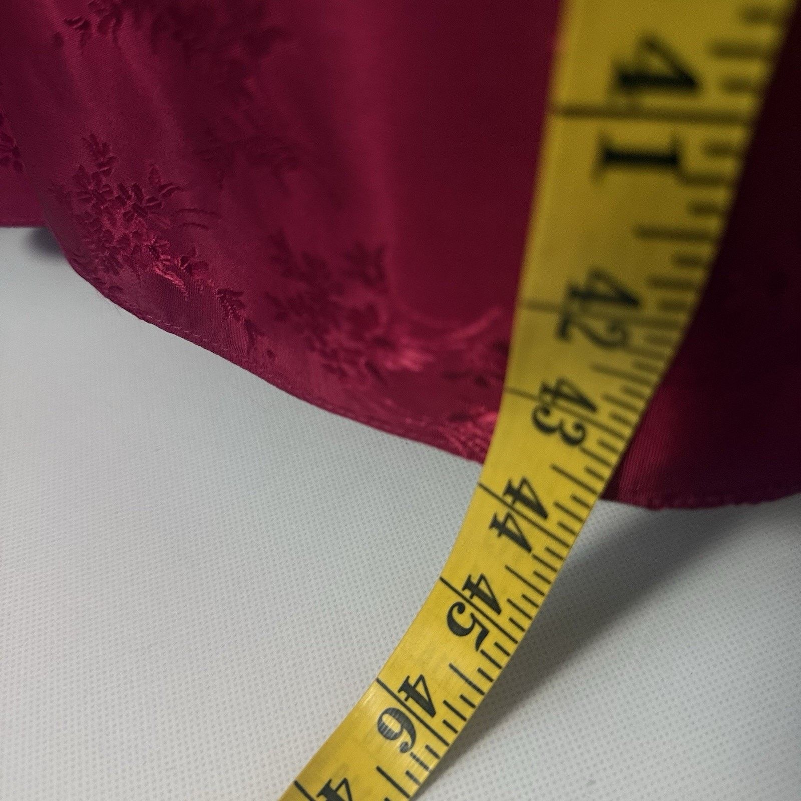 Handmade Vtg Nikki Dress Burgundy Satin Puff Sleeve Cottagecore Prom Size XL / US 12-14 / IT 48-50 - 9 Thumbnail