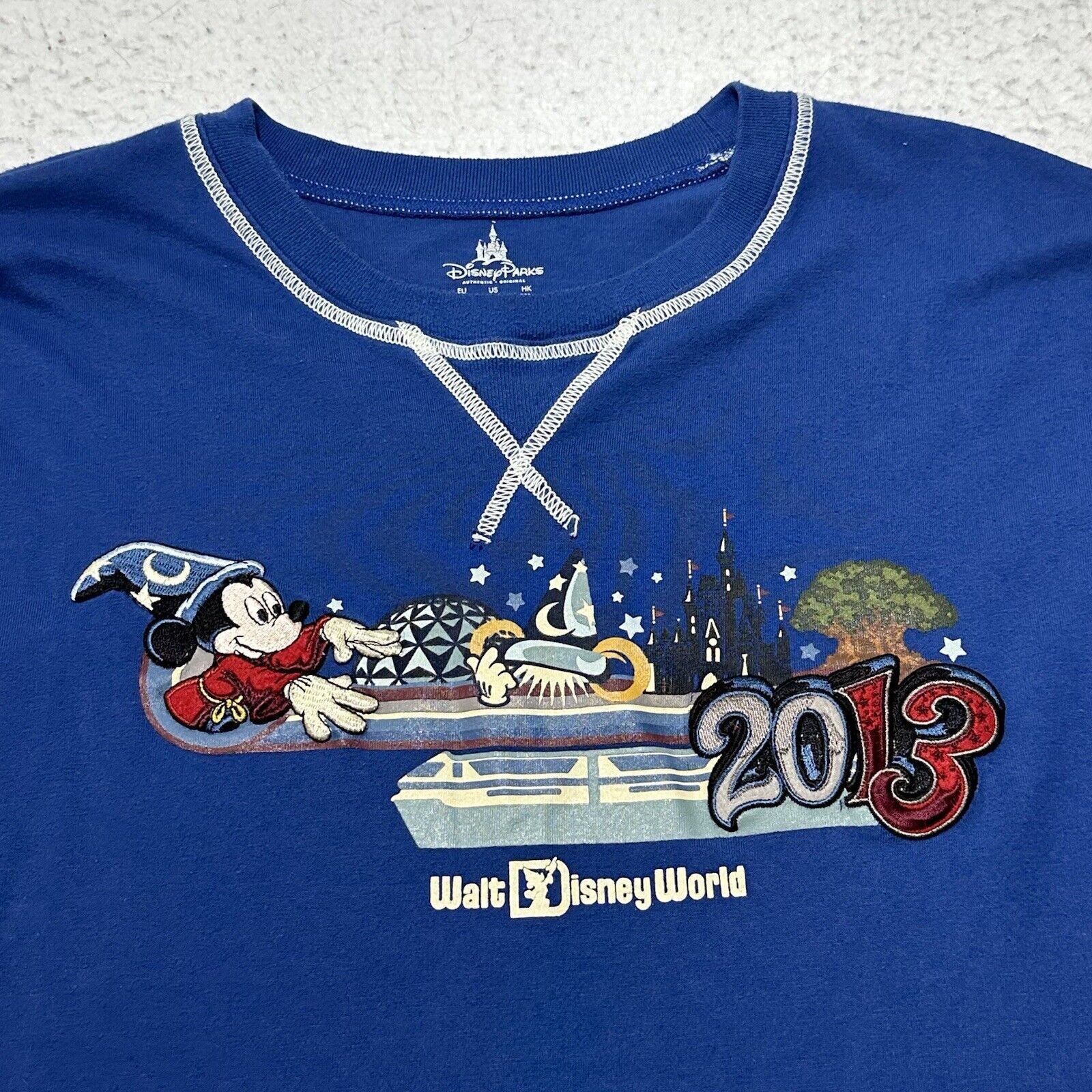 Disney Disney Large 2013 Embroidered Wizard Mickey Mouse T Shirt Size US L / EU 52-54 / 3 - 2 Thumbnail