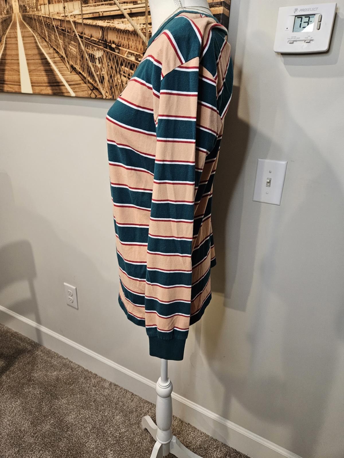 Civil Regime Men's Civil Regime Long Sleeve Striped Crew Neck Tee Size US M / EU 48-50 / 2 - 2 Thumbnail