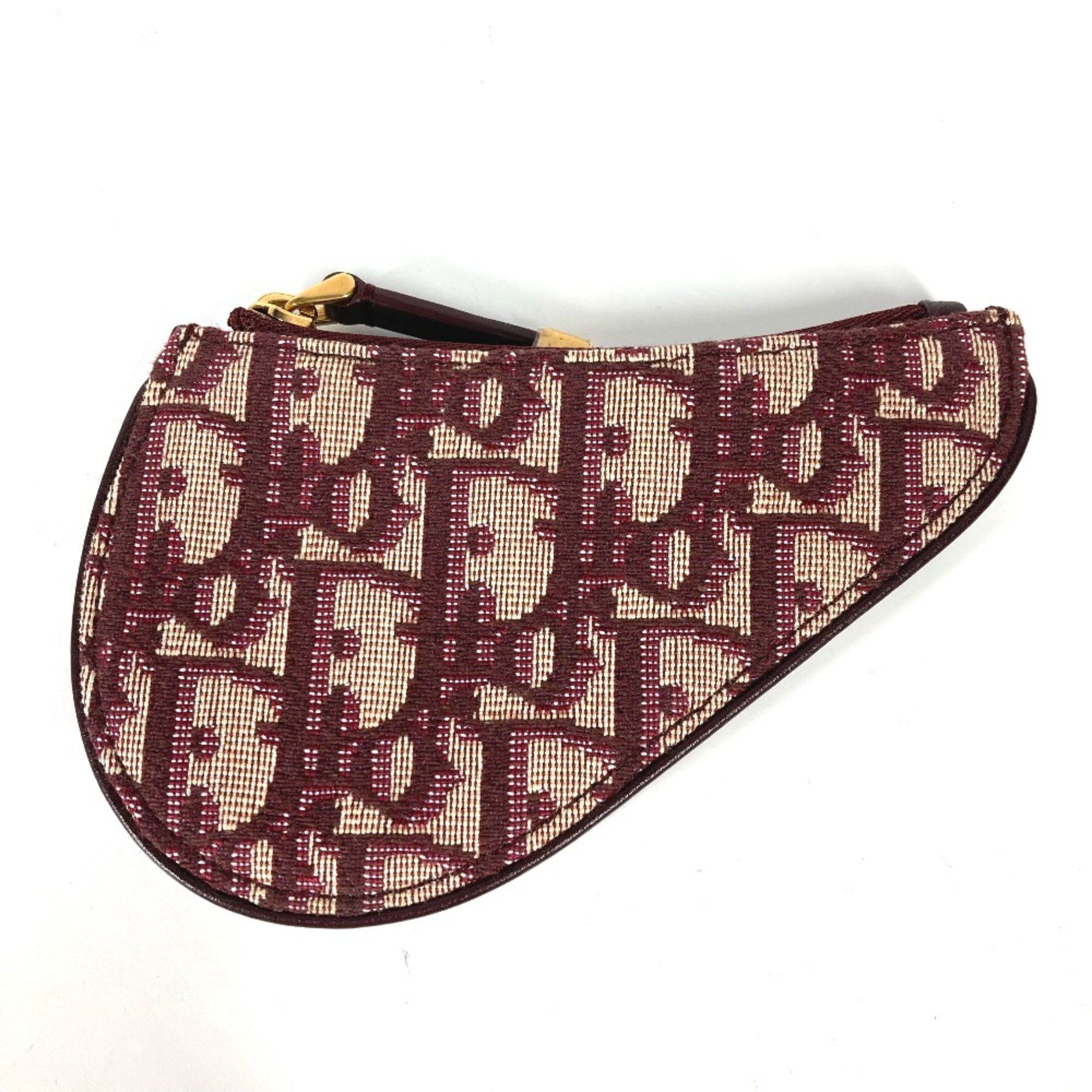 Dior CHRISTIAN DIOR Oblique Wallet Coin Compartment coin purse wine-red Size ONE SIZE - 1 Thumbnail