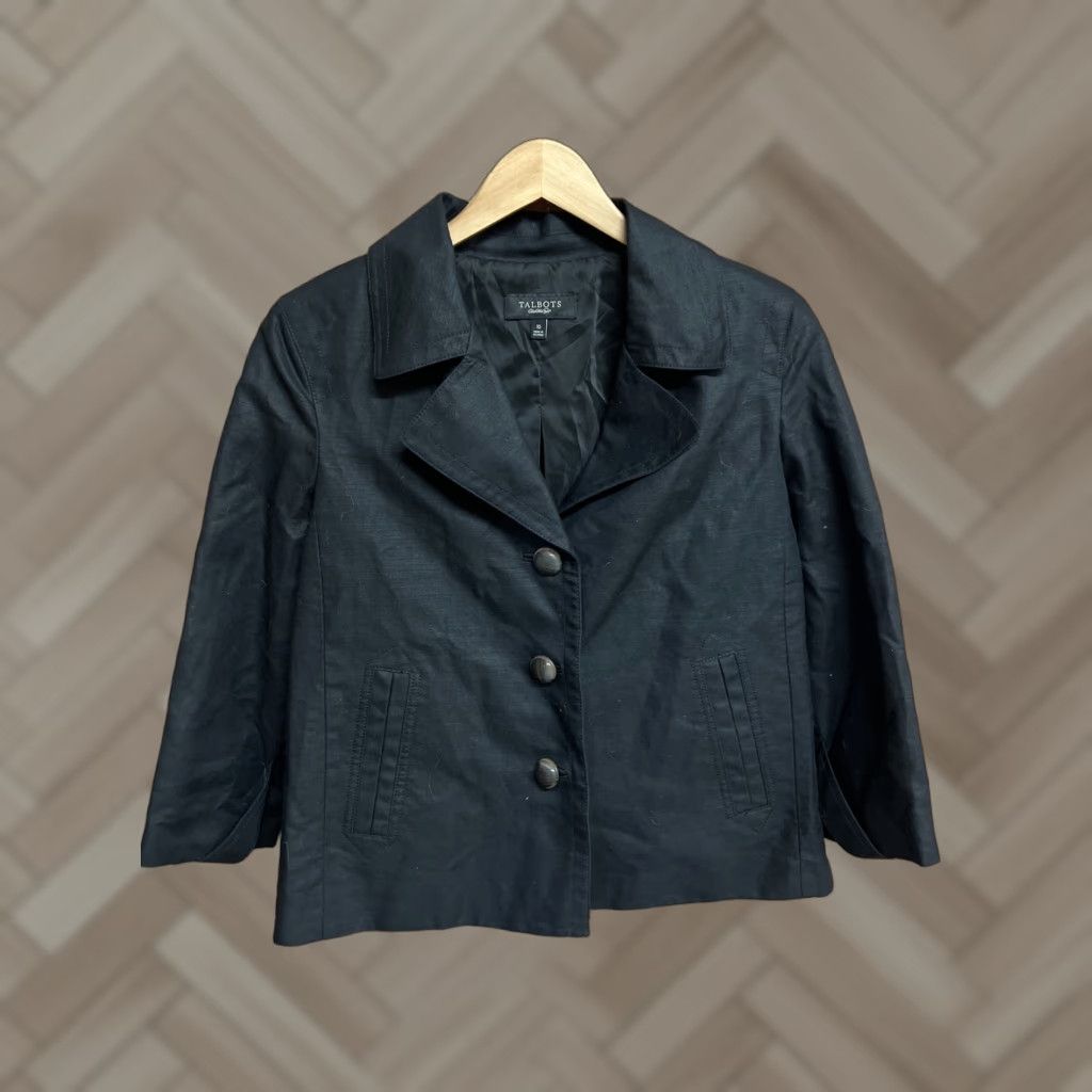 Talbots Talbots Blazer Womens Black 3 Button Size 10 Regular Long Sleeve Size L / US 10 / IT 46 - 1 Thumbnail