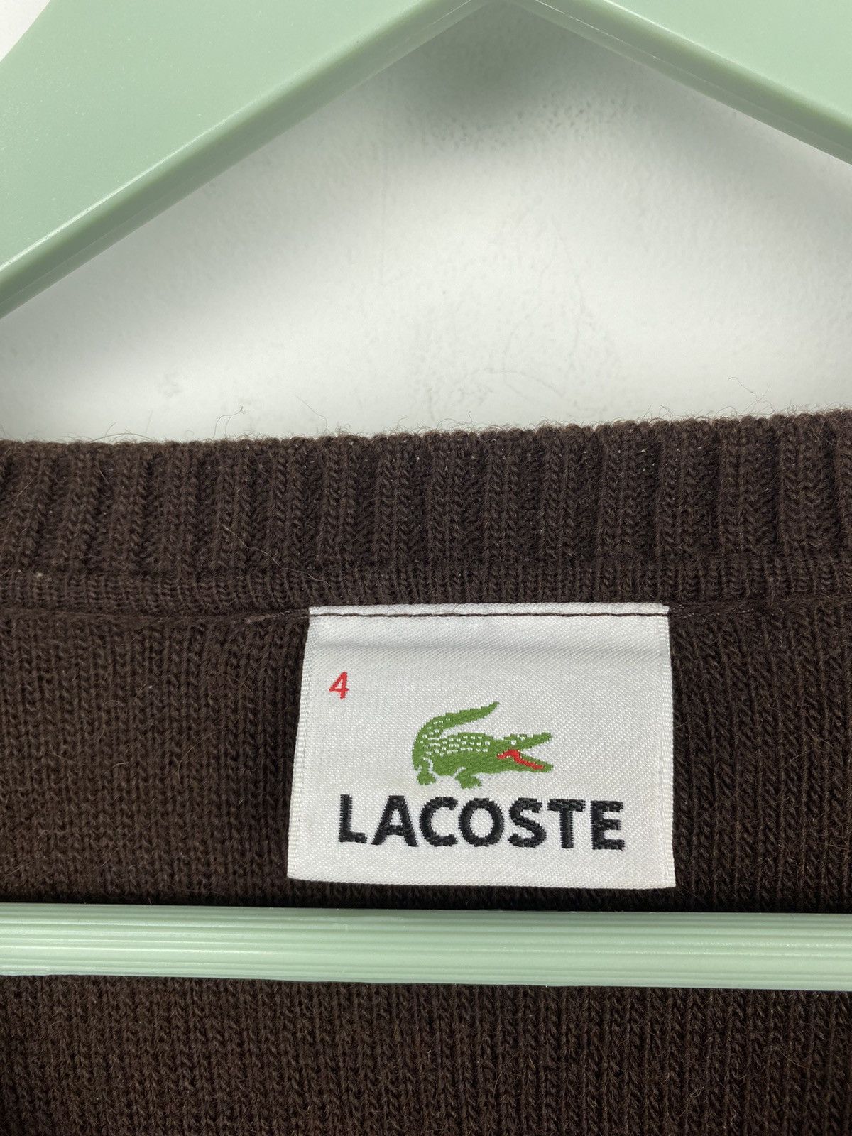 Lacoste Vintage Lacoste V Neck Wool Alpaca Sweater Burberry Ralph Size US L / EU 52-54 / 3 - 5 Thumbnail