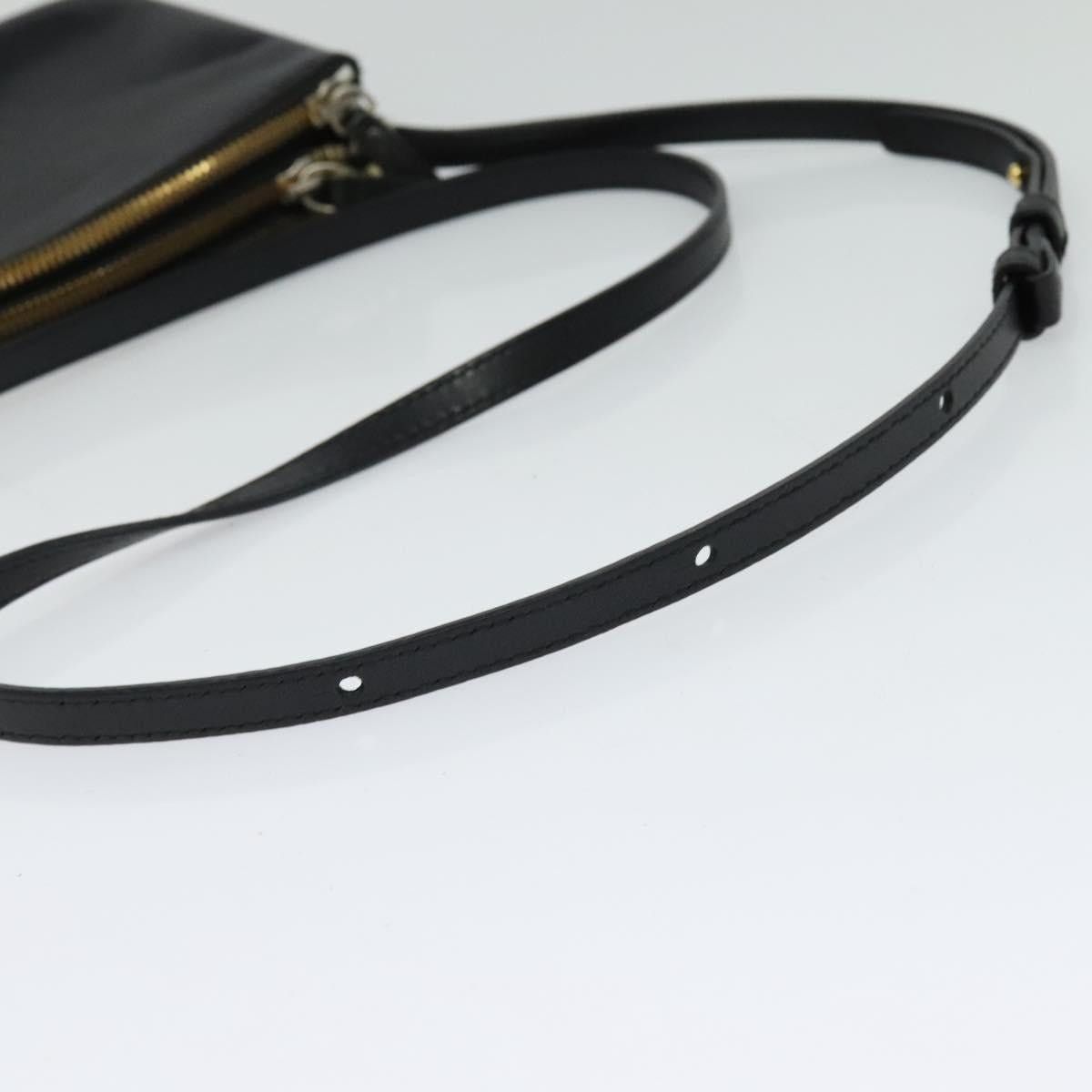 Celine CELINE Trio Shoulder Bag Leather Black Gold Size ONE SIZE - 7 Thumbnail