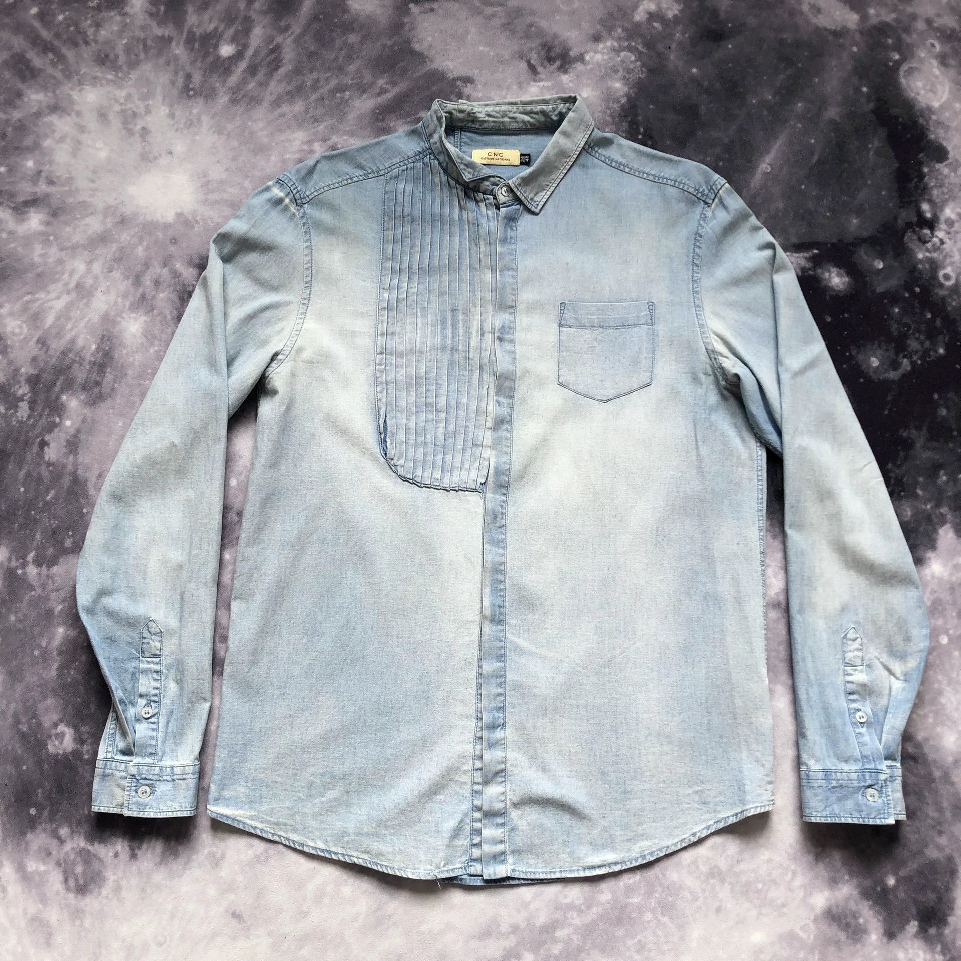 Costume National CNC Costume National Men's Patchwork Shirt Size US M / EU 48-50 / 2 - 1 Thumbnail