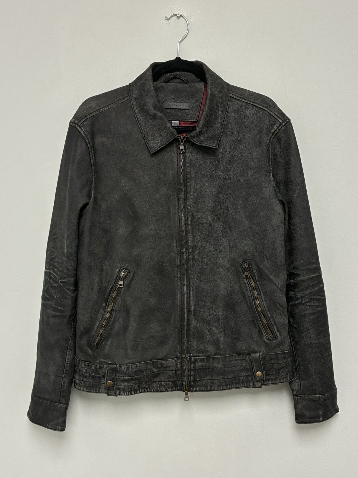 John Varvatos Sorcha Leather Jacket EU 50 USA 40 Size US M / EU 48-50 / 2 - 12 Thumbnail