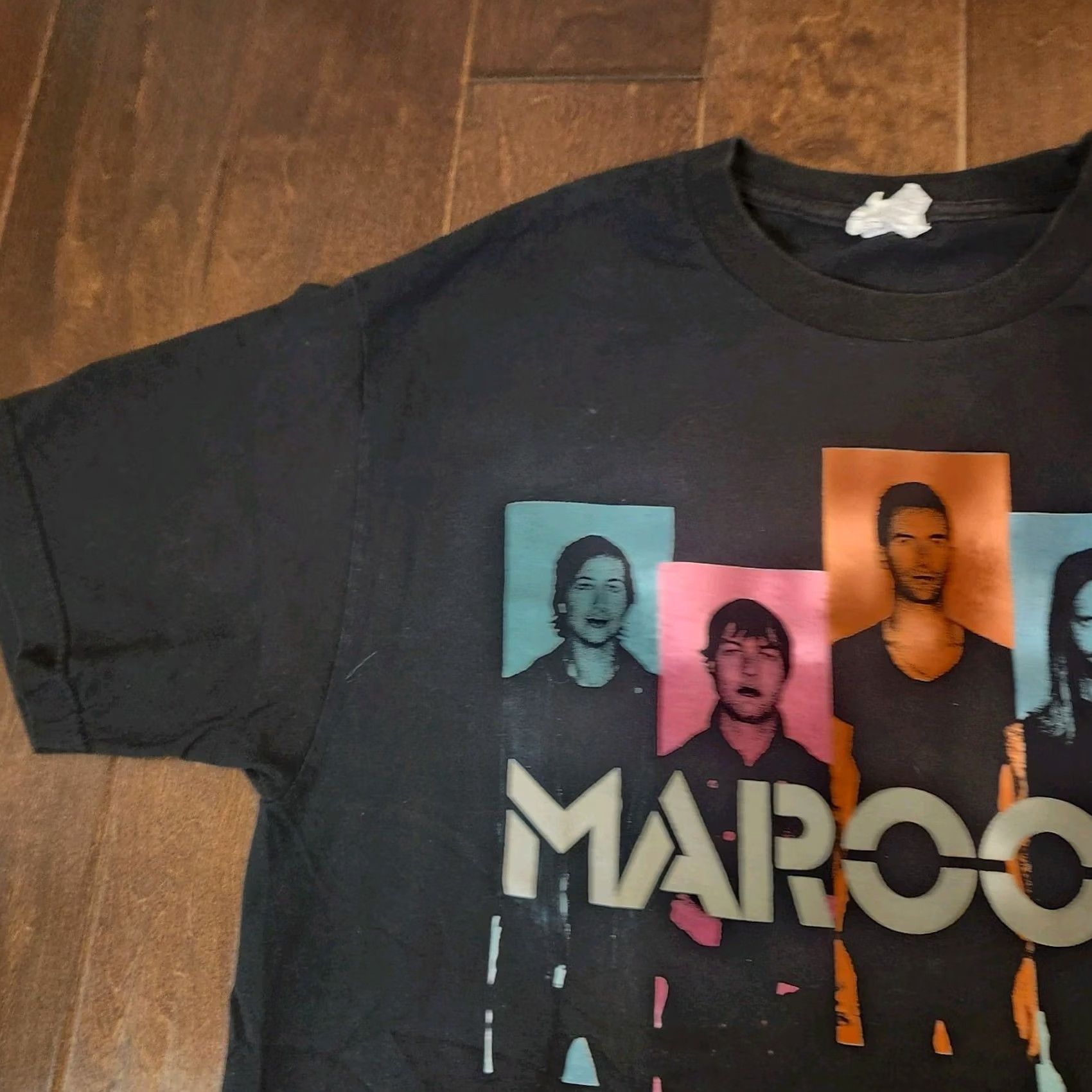 Doublet Maroon 5 Band Mens Black T-Shirt L Crew Neck Short Sleeve Double-Sided Logo 2013 Tour Neon Trees Owl City Concert Sz L Mens Size US L / EU 52-54 / 3 - 5 Thumbnail