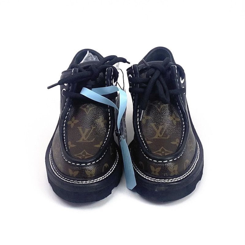 Louis Vuitton Louis Vuitton Beaubourg Monogram Platform Shoes -2508 Size US 5 / IT 35 - 2 Thumbnail