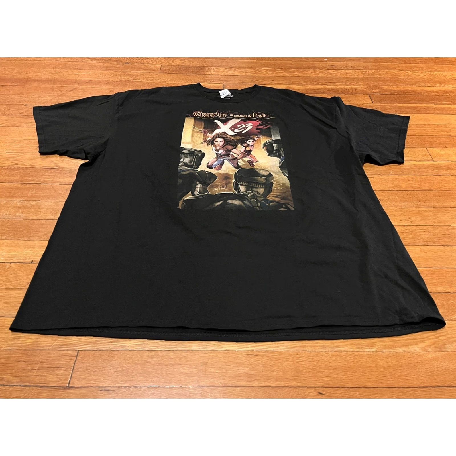 Vintage Marvel X-23 Laura Kinney Wolverine Shirt Men’s 4XL Black Shirt Mens 4XL Black Graphic Print Jersey Crew Neck Short Sleeve X-23 Logo Marvel Comics Size US XXL / EU 58 / 5 - 2 Thumbnail