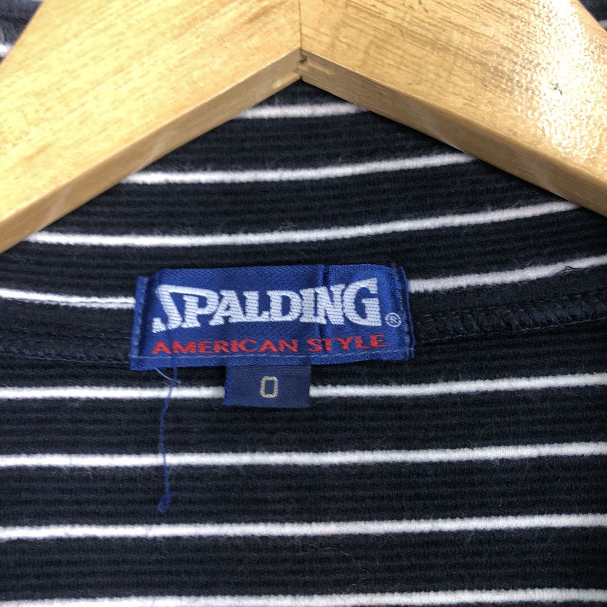 Japanese Brand × Spalding × Vintage Striped Vintage Spalding Jumper Half Zip Streetwear Rare Size US M / EU 48-50 / 2 - 13 Thumbnail