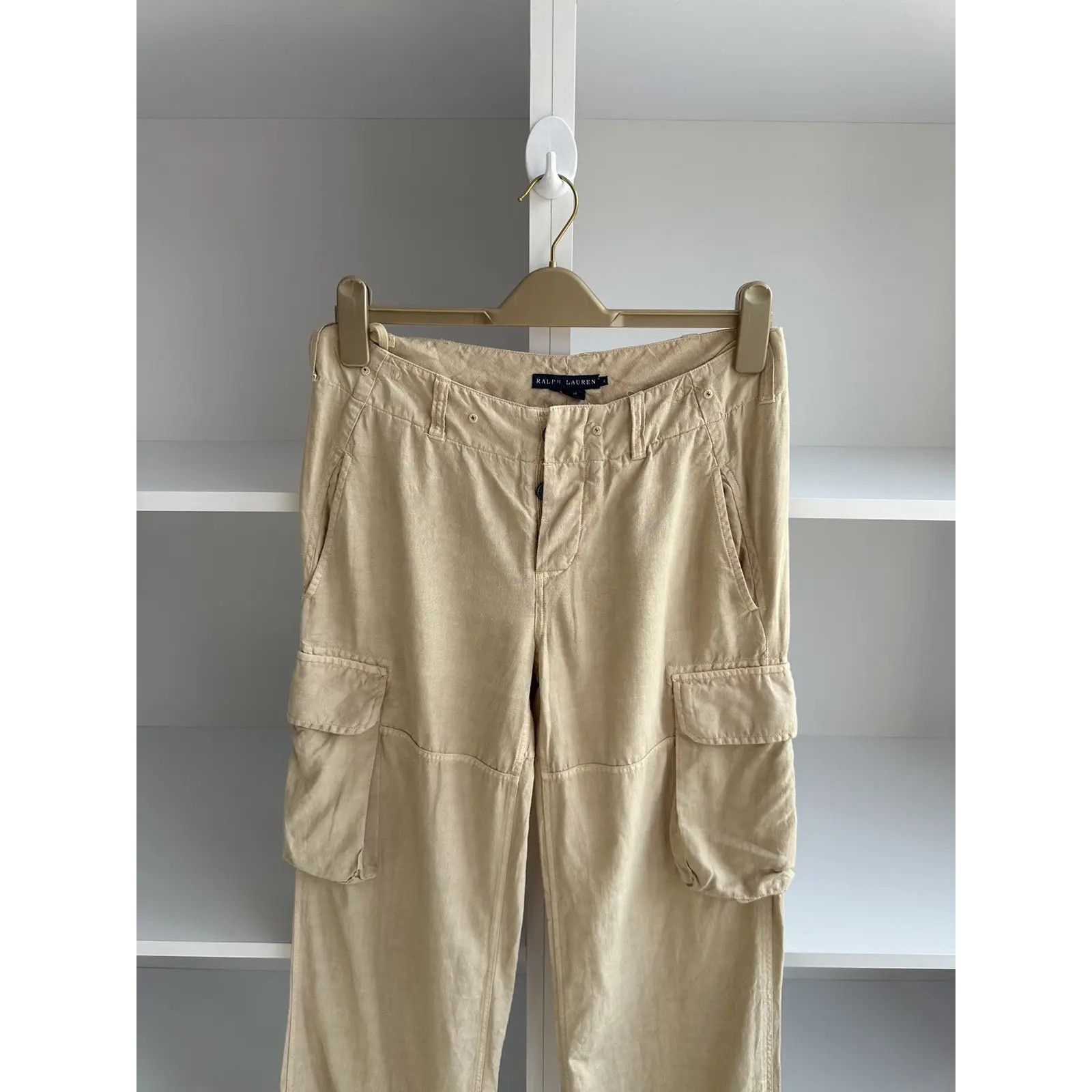 Polo Ralph Lauren VTG Polo Ralph Lauren Woman Linen Cargo Pants Size US 38 / EU 54 - 2 Thumbnail