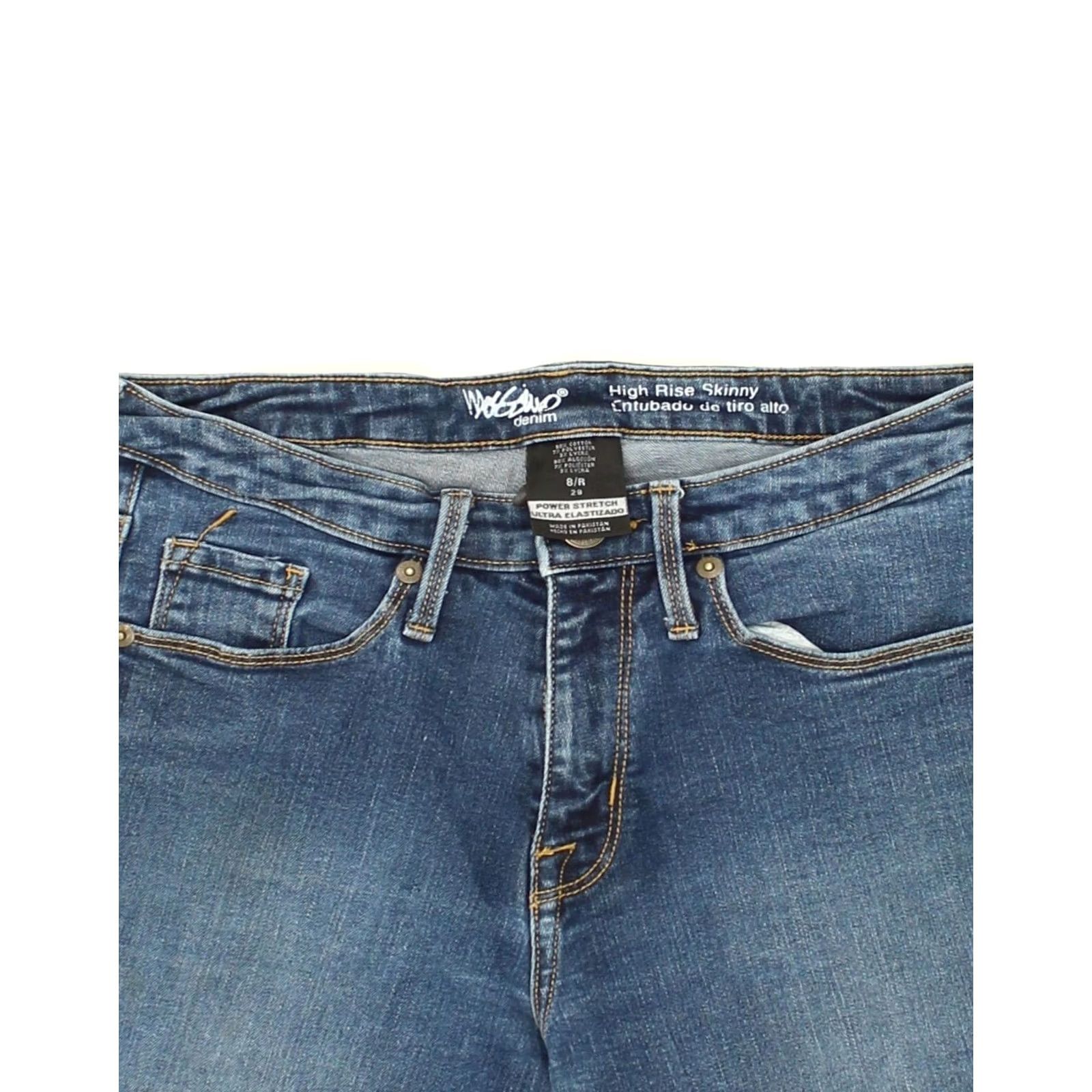 Mossimo MOSSIMO Womens Jeans Skinny Blue Cotton US 8 Medium W28 L30 Size 32" / US 10 / IT 46 - 4 Thumbnail