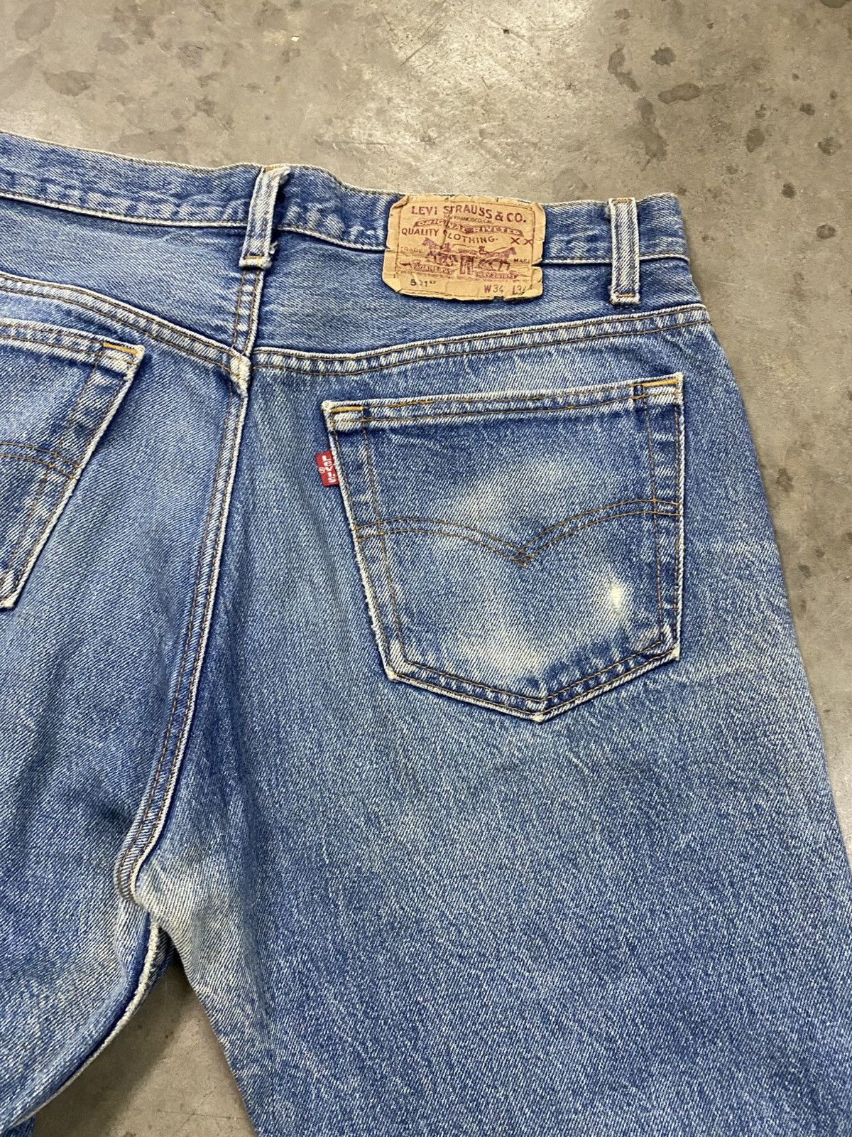 Levi's Vintage 80s Levis 501xx Stone Wash Blue Made in USA @285 Size US 32 / EU 48 - 12 Thumbnail