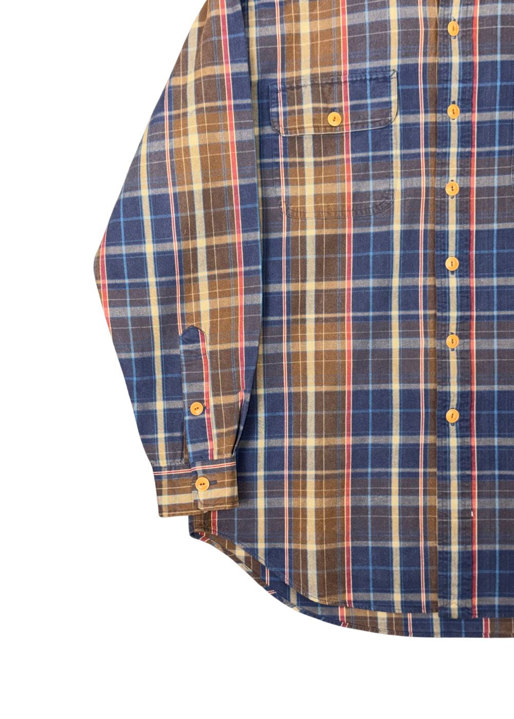 Vtg PRL Corduroy Collar Plaid Hunting Field Shirt Size M image 10