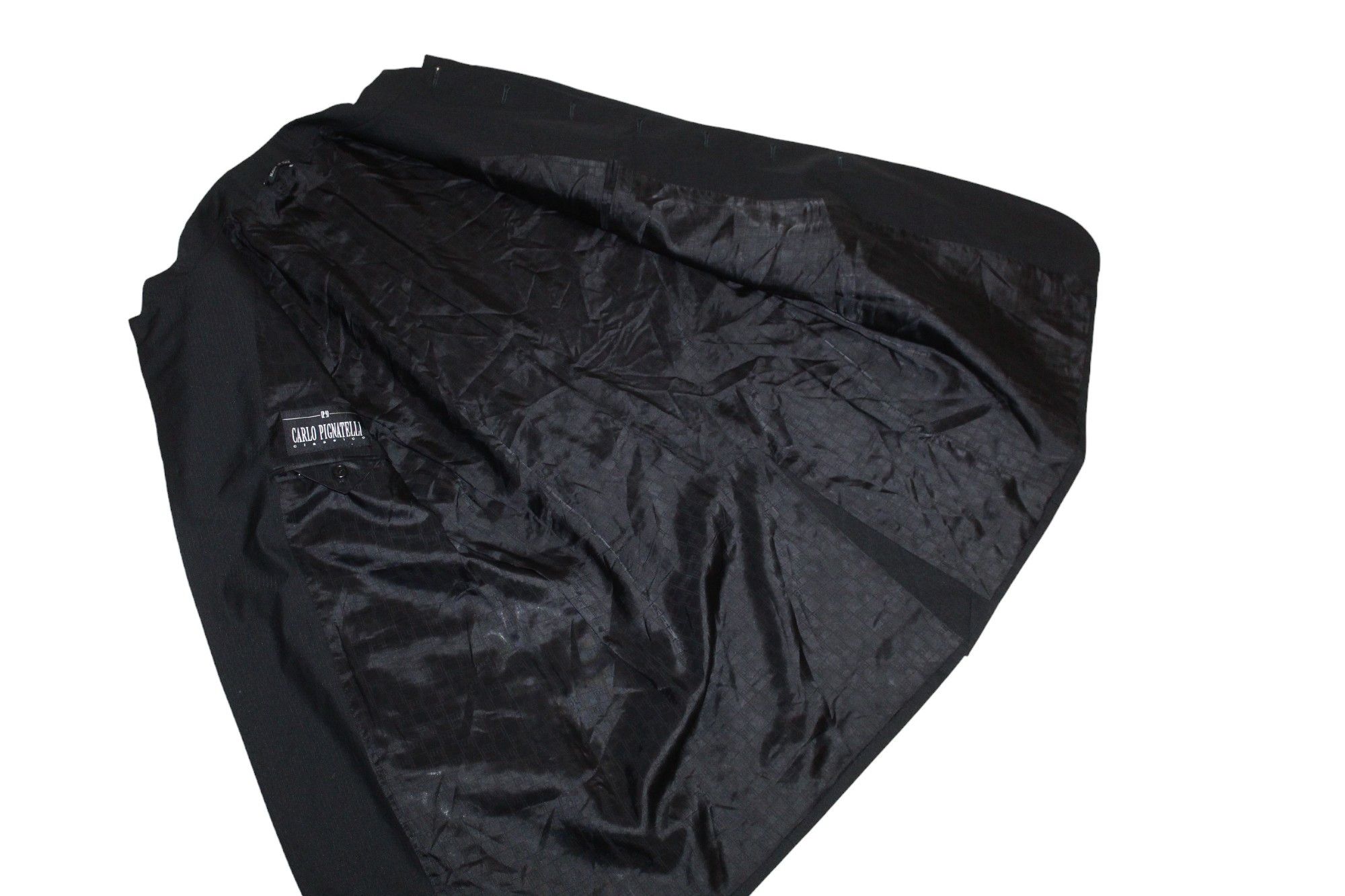 Carlo Pignatelli VTG Carlo Pignatelli CLASSICO Solid Black Virgin Wool Blazer Size 52L - 4 Thumbnail