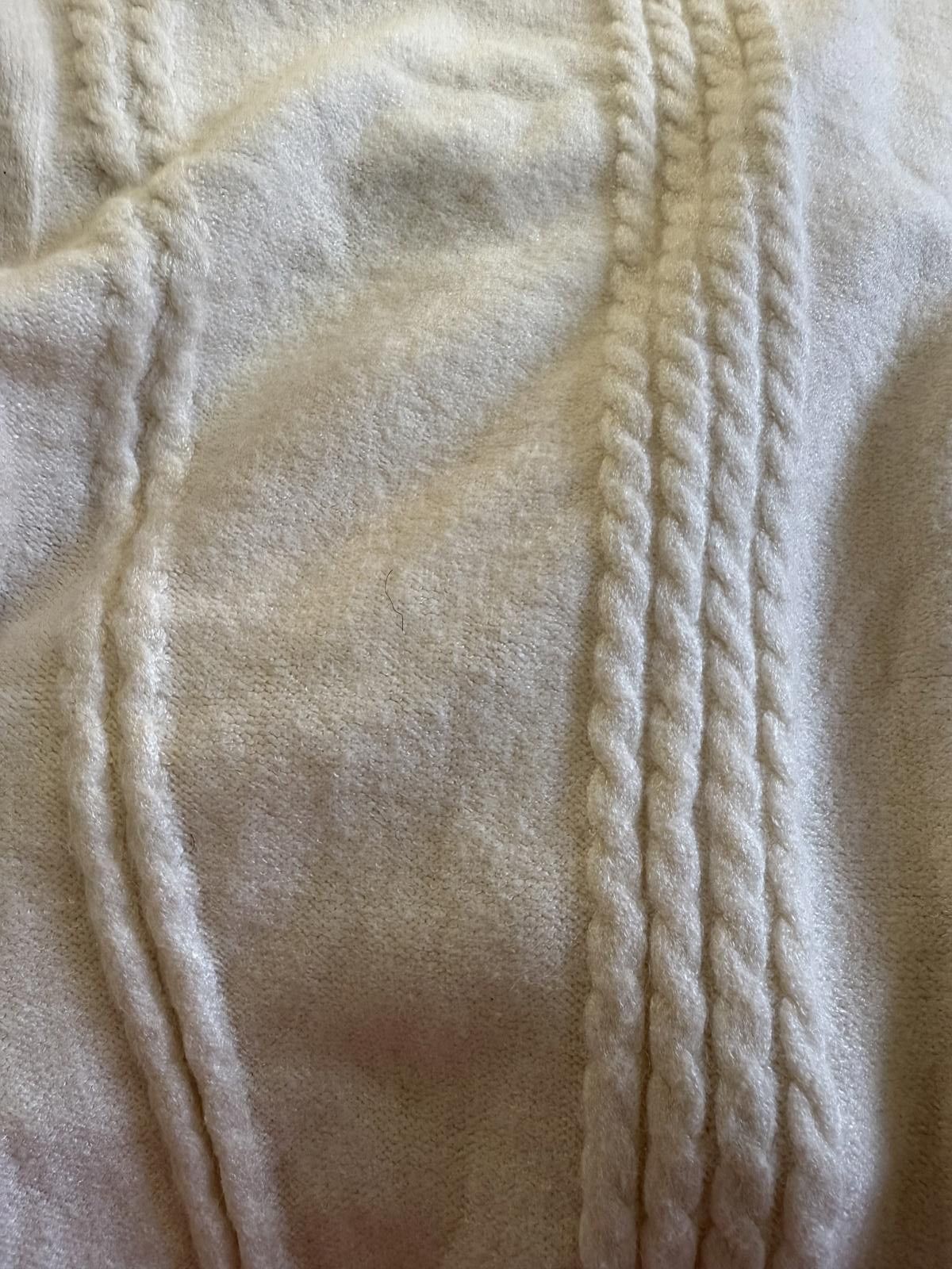 Unknown London Cream Cable Knit Turtleneck Sweater Dress Size XXL / US 16-18 / IT 52-54 - 3 Thumbnail