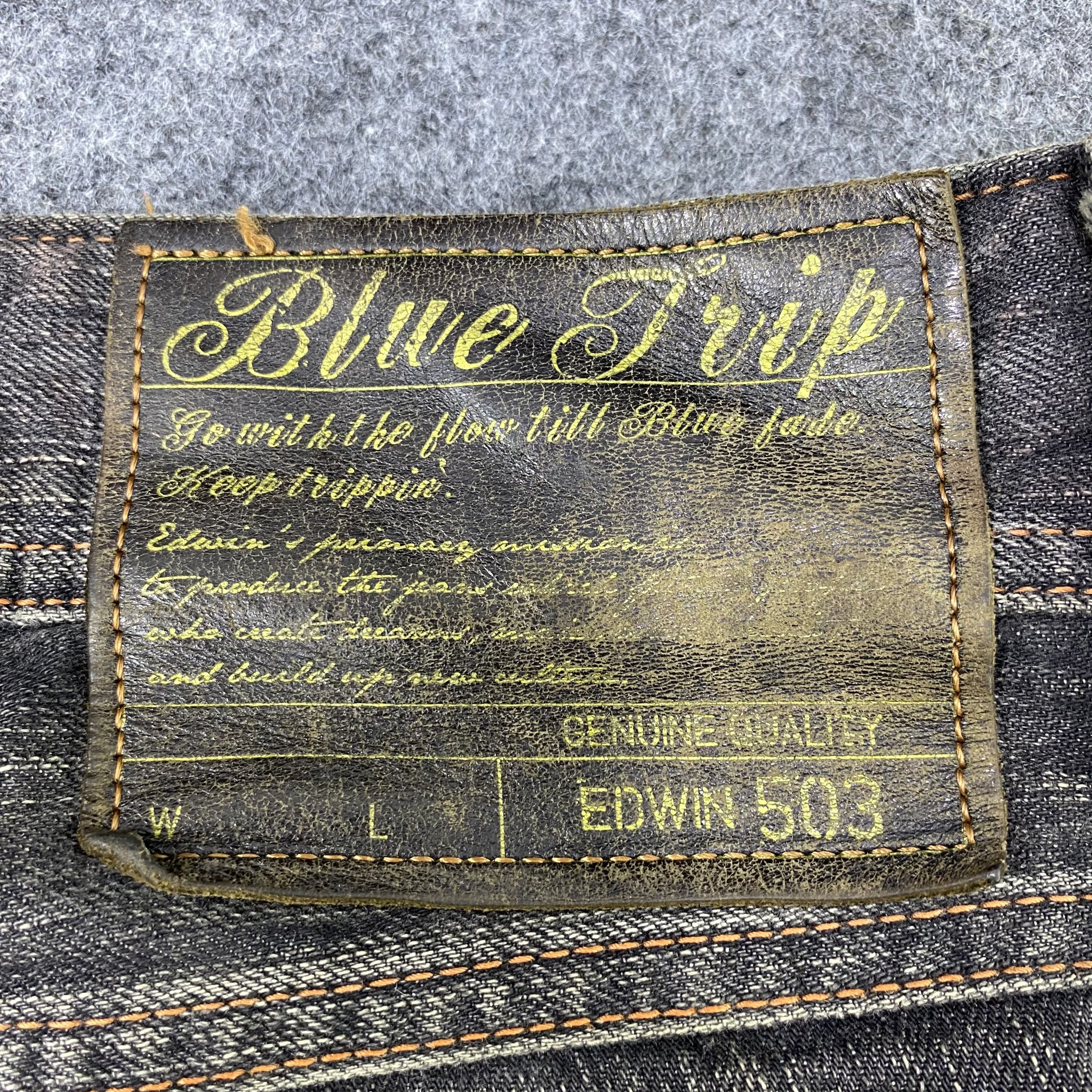 Edwin Edwin 503 Blue Trip Distressed Denim -J1176 Size US 34 / EU 50 - 13 Thumbnail